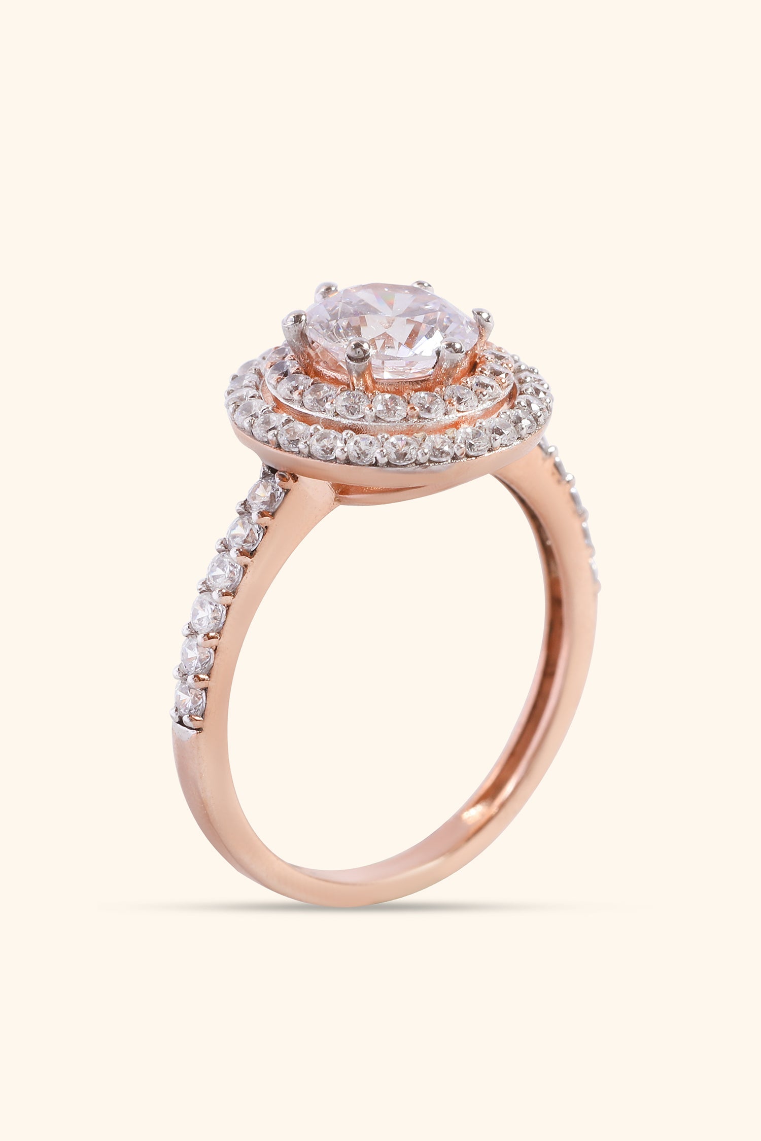 Chandele Double Studded Halo Ring
