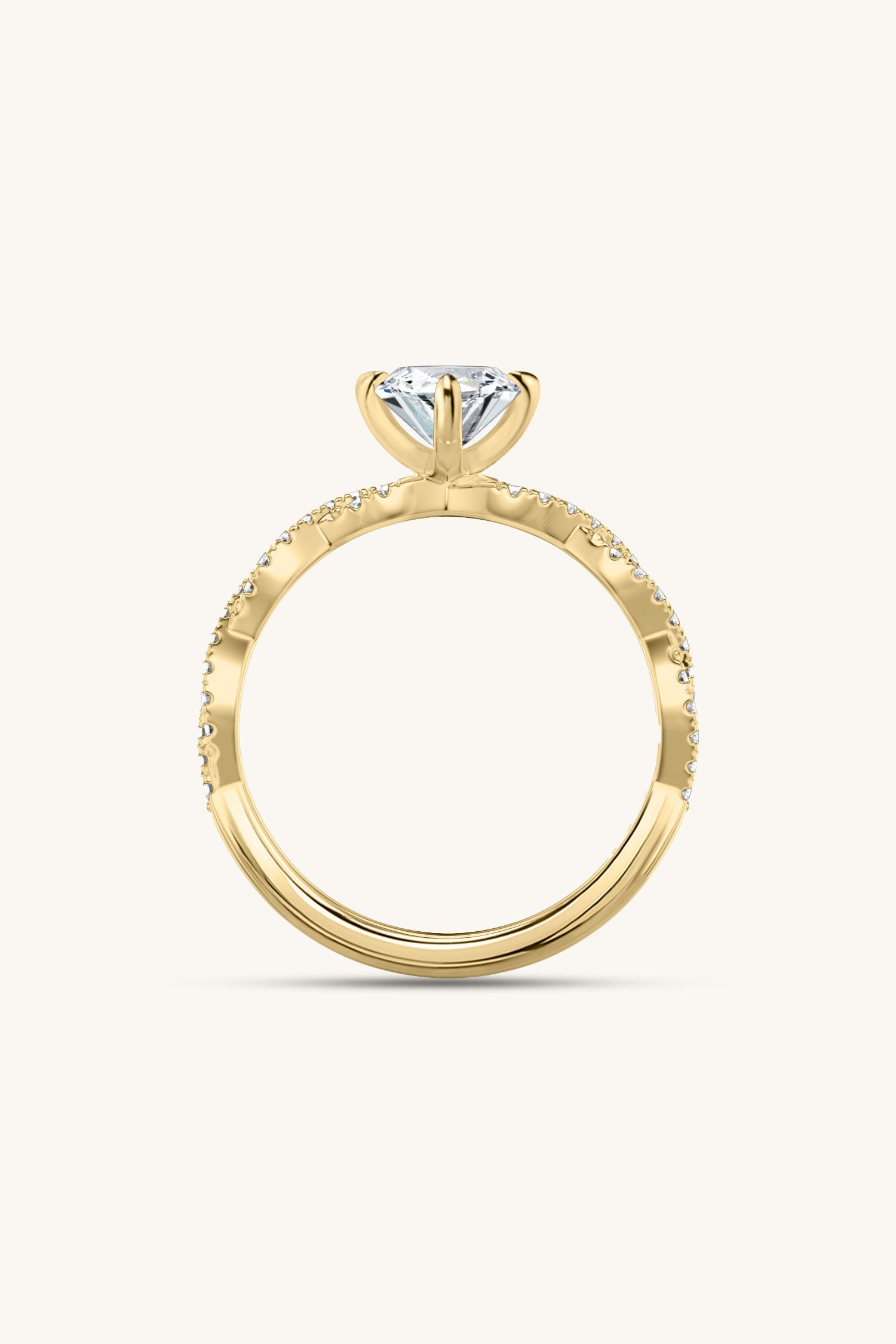 Helena Marquise Solitaire Double Pavé Ring