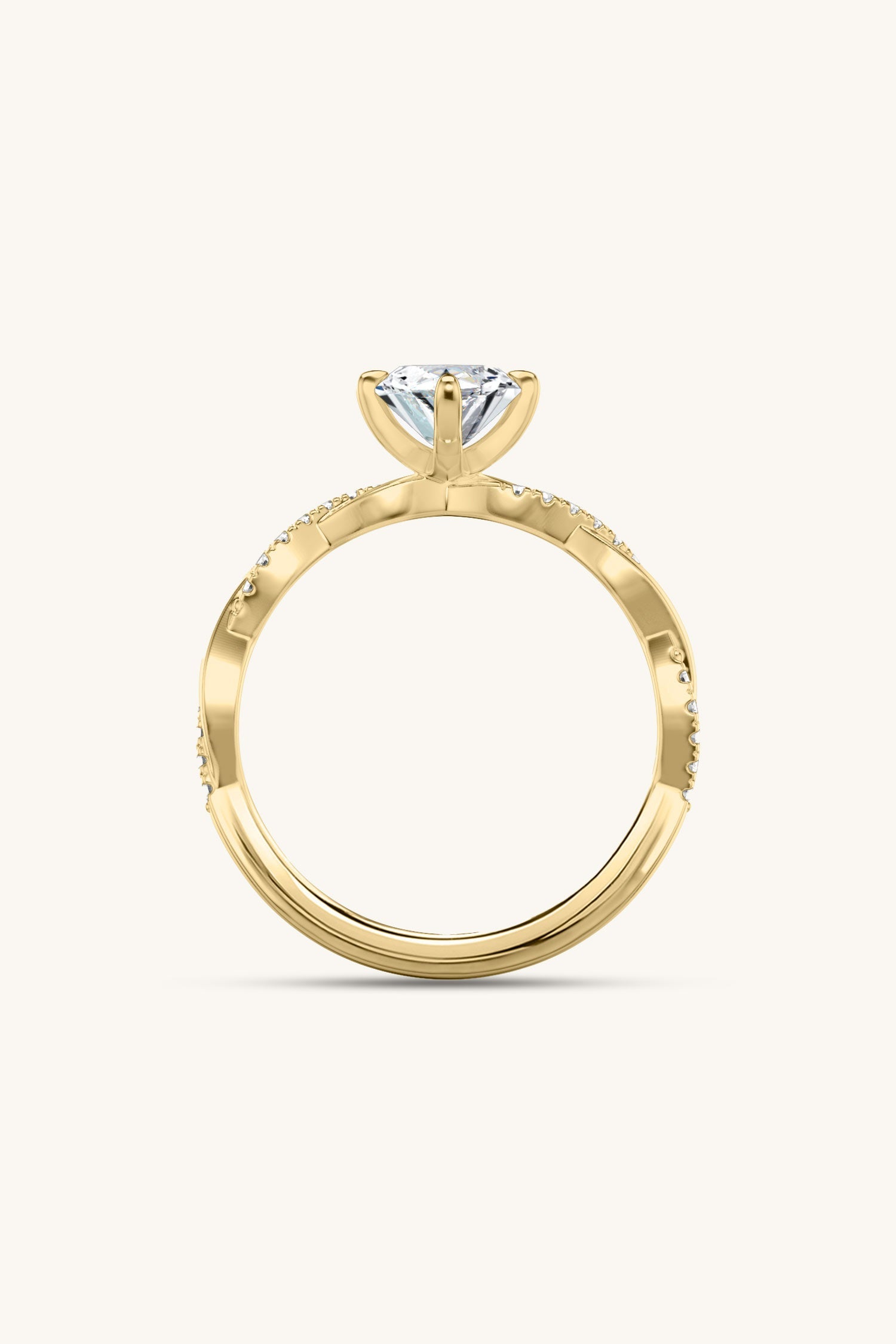 Helena Marquise Solitaire Pavé Ring