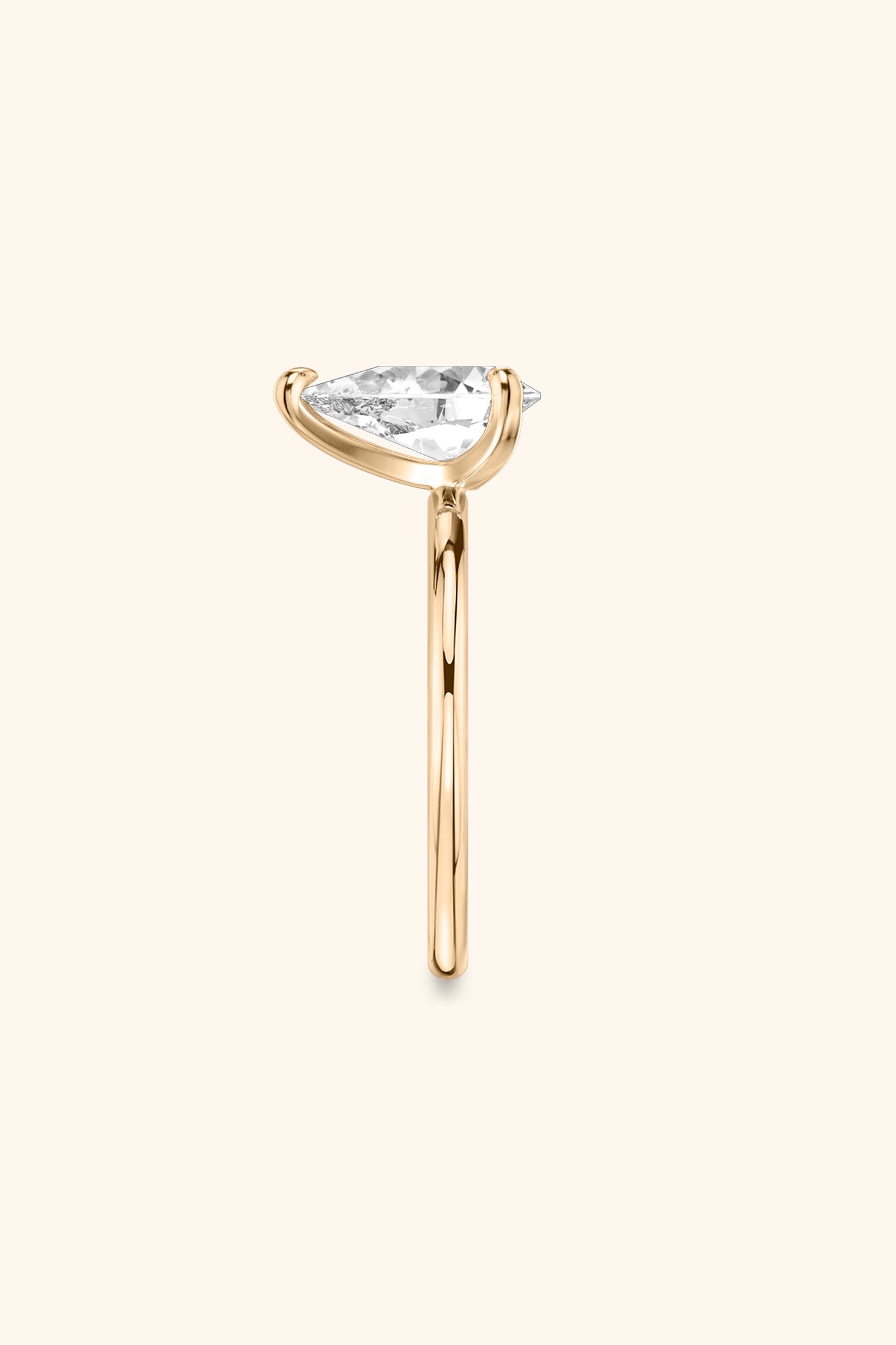 4 Prong Classic Grace Pear Solitaire Ring Value