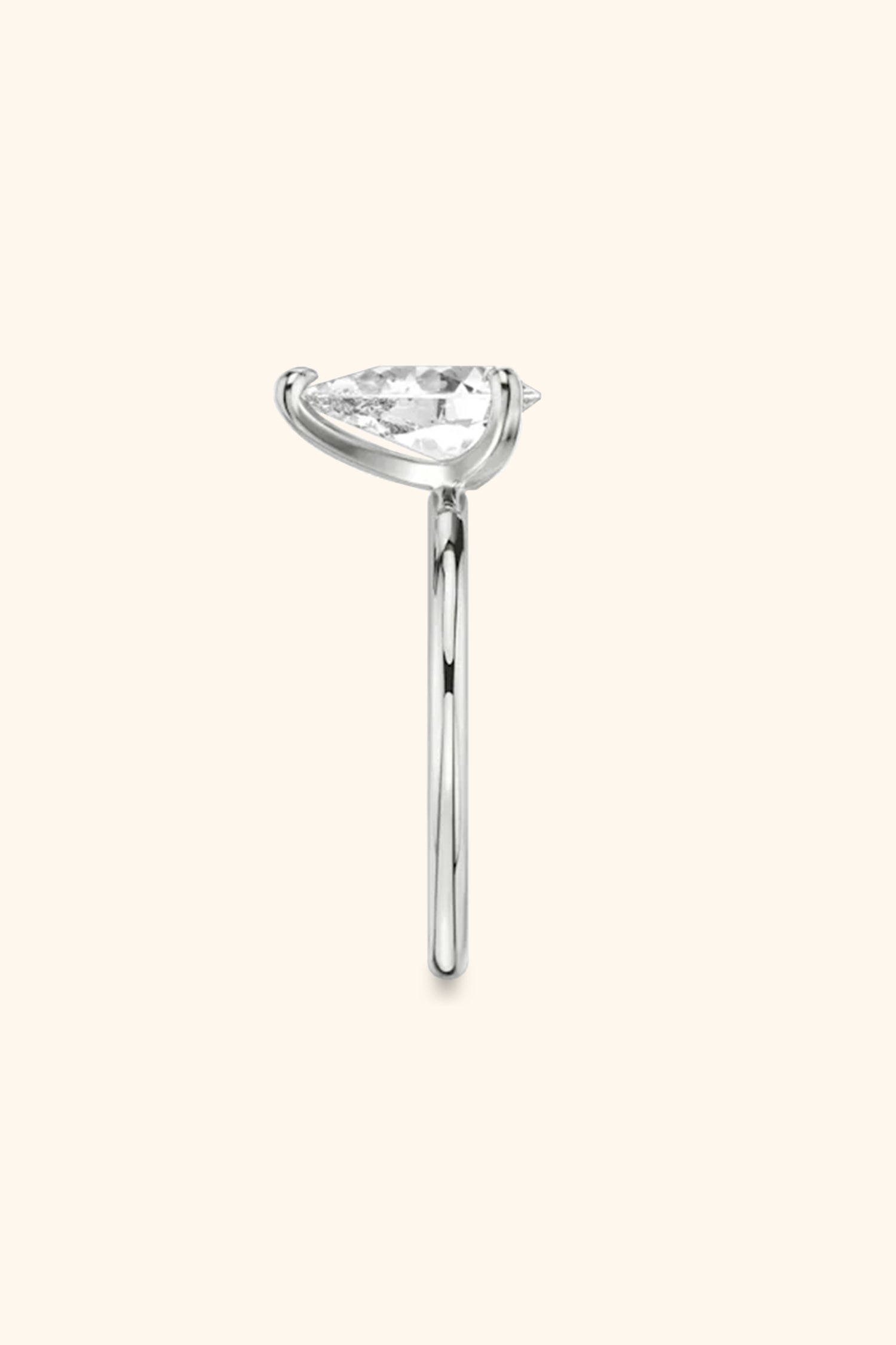 4 Prong Classic Grace Pear Solitaire Premium Ring