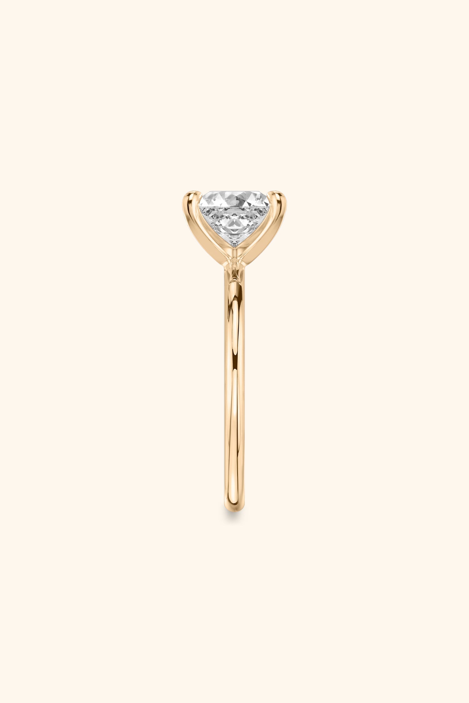 4 Prong Classic Grace Princess Solitaire Ring