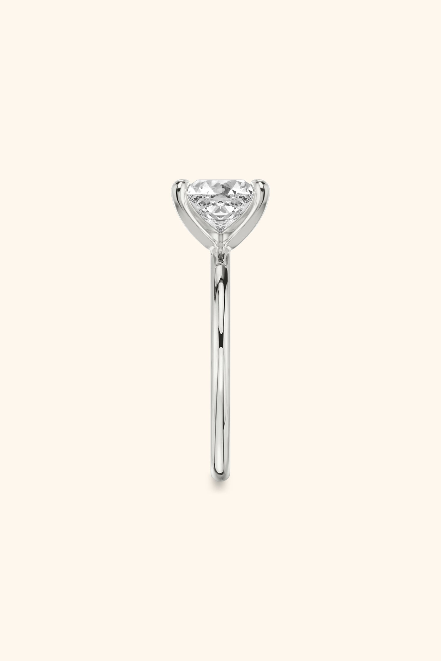 4 Prong Classic Grace Princess Solitaire Ring