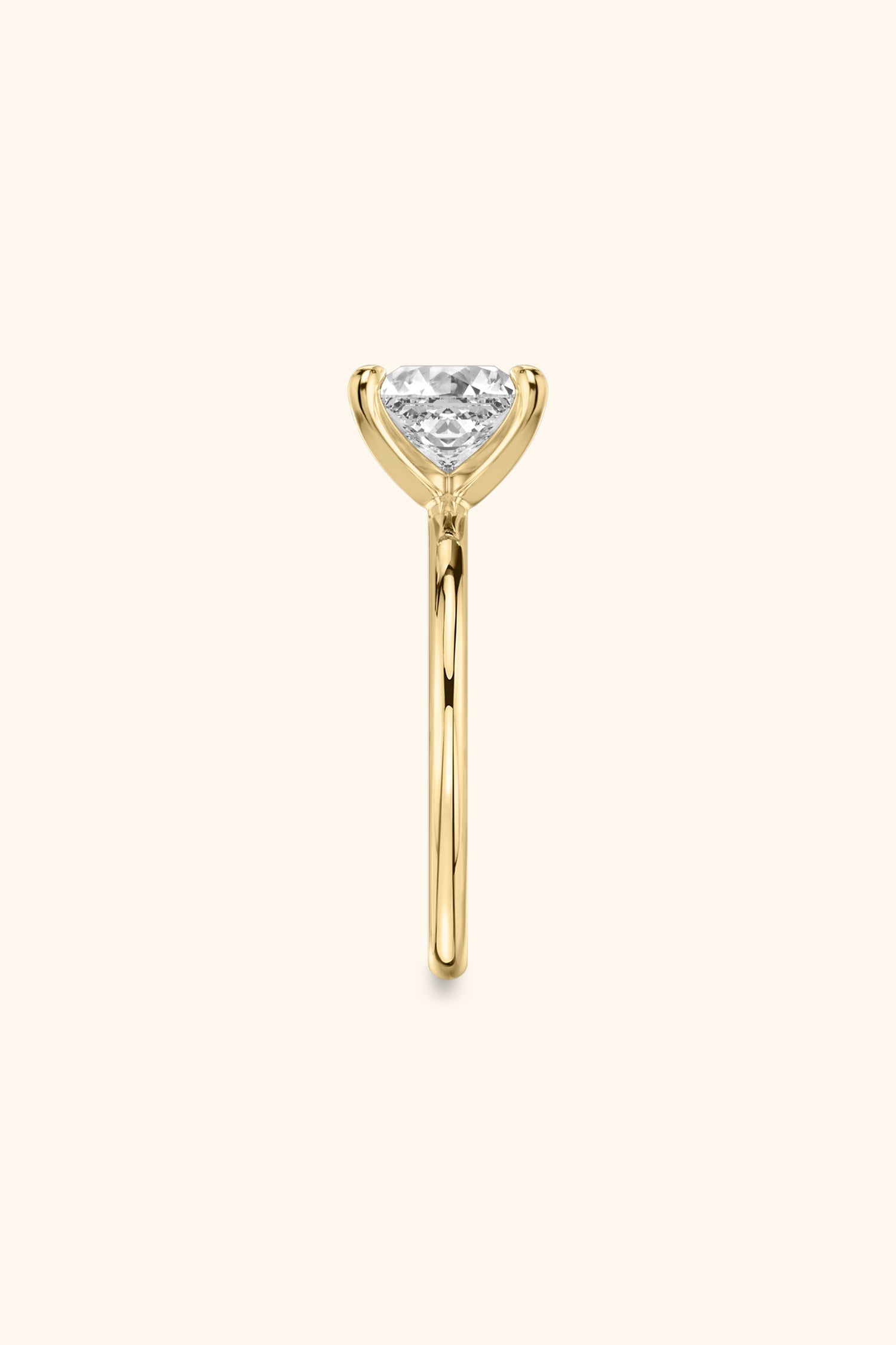 4 Prong Classic Grace Princess Solitaire Ring