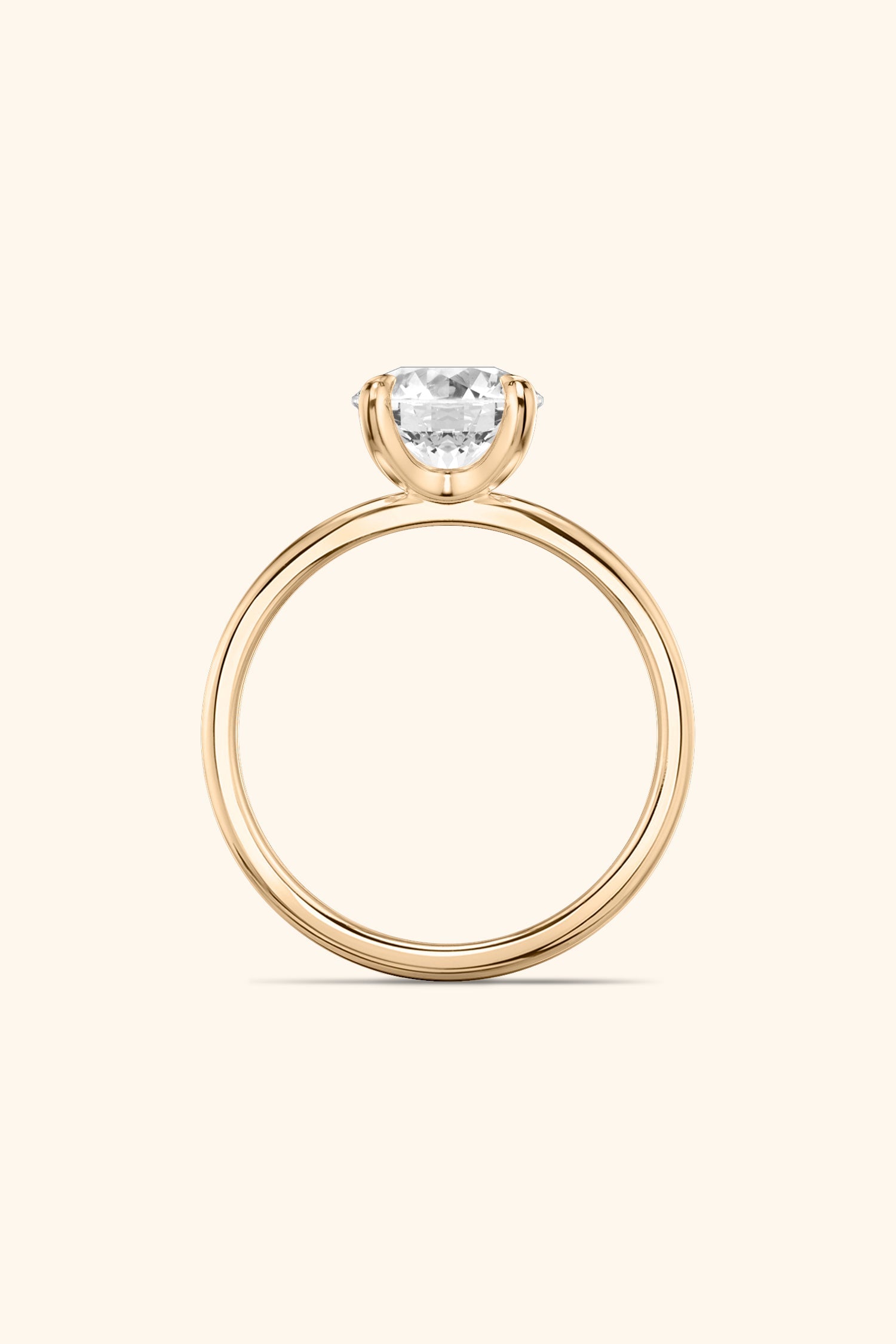 4 Prong Classic Grace Ring with Round Brilliant Solitaire