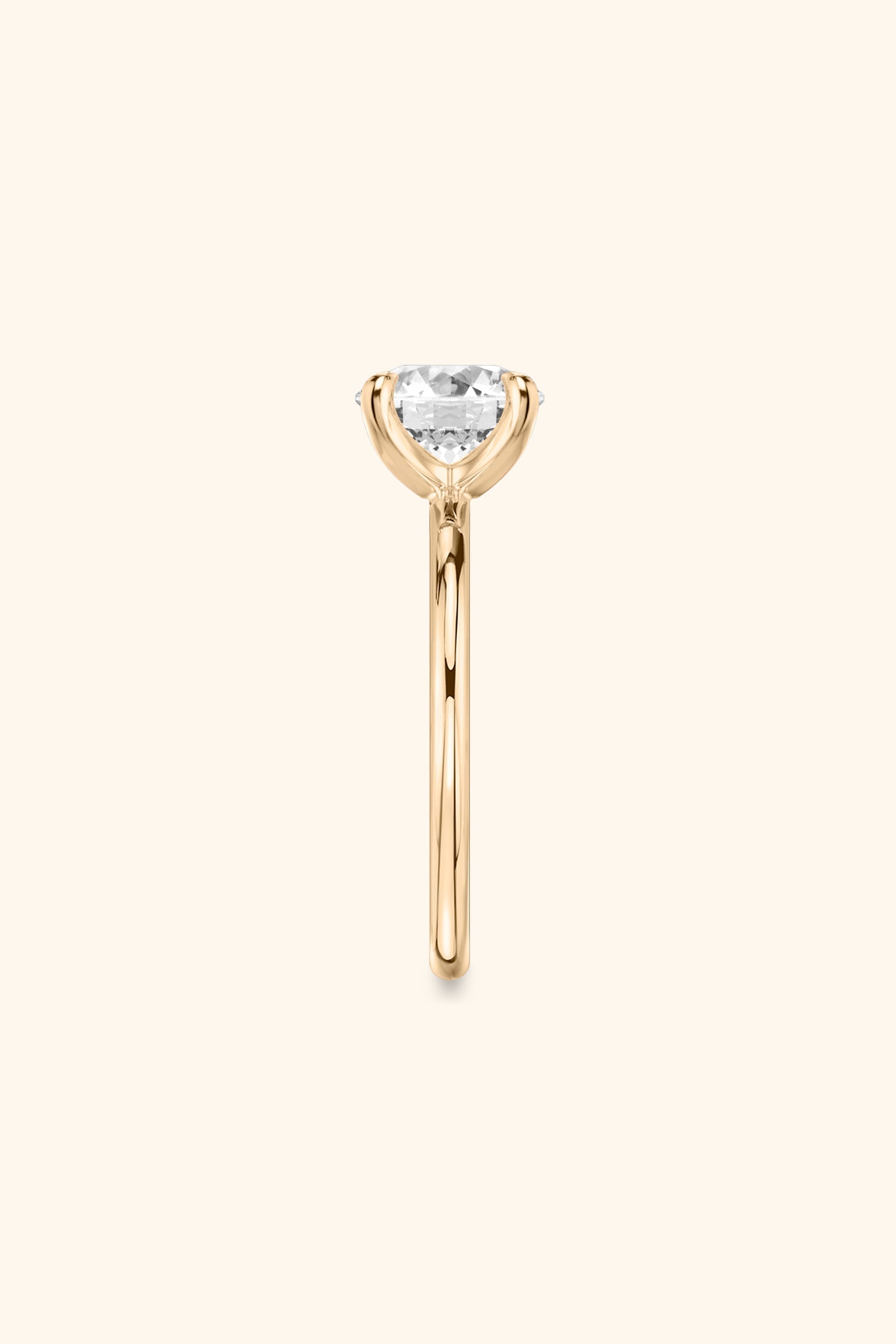 4 Prong Classic Grace Ring with Round Brilliant Solitaire