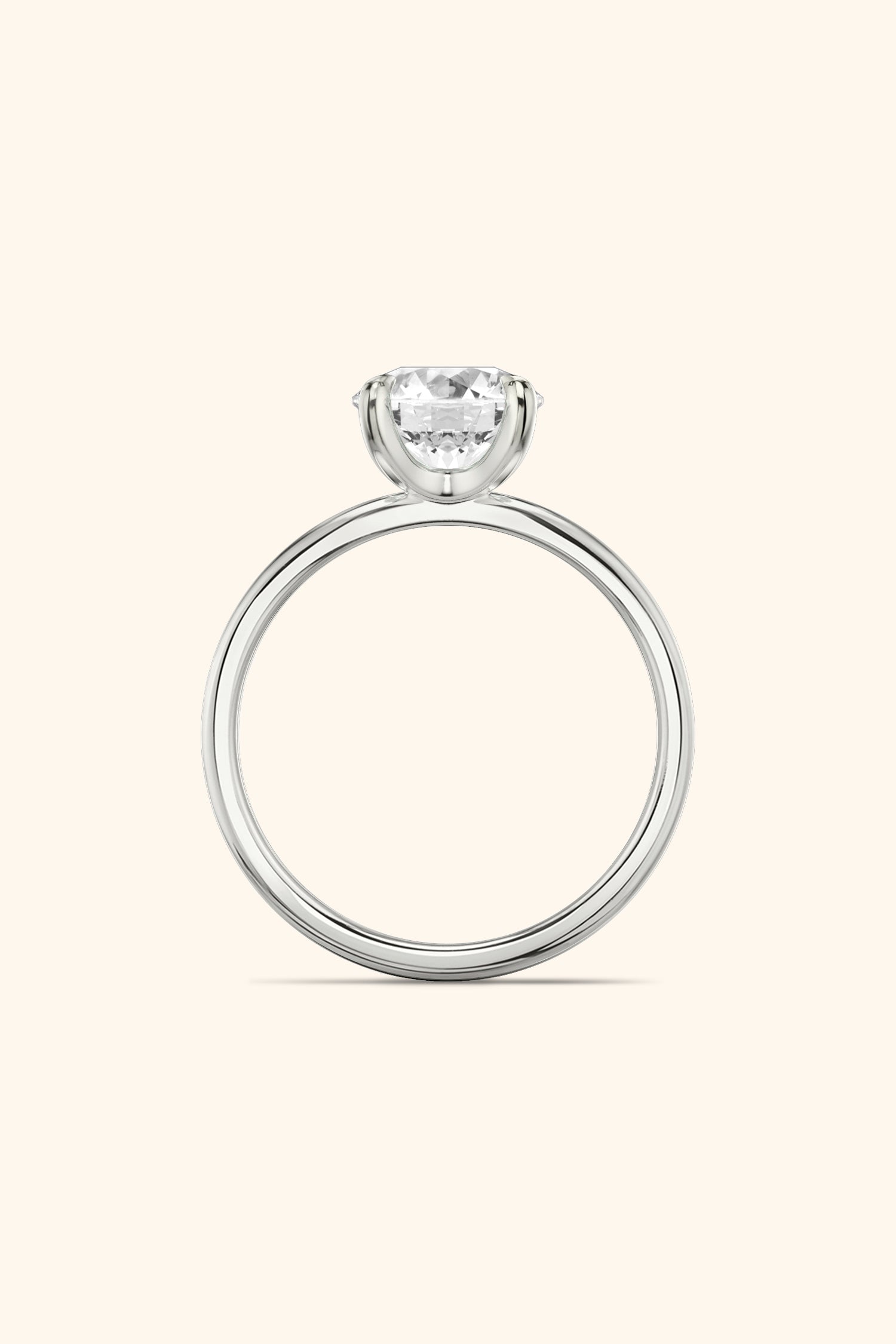 4 Prong Classic Grace Ring with Round Brilliant Solitaire