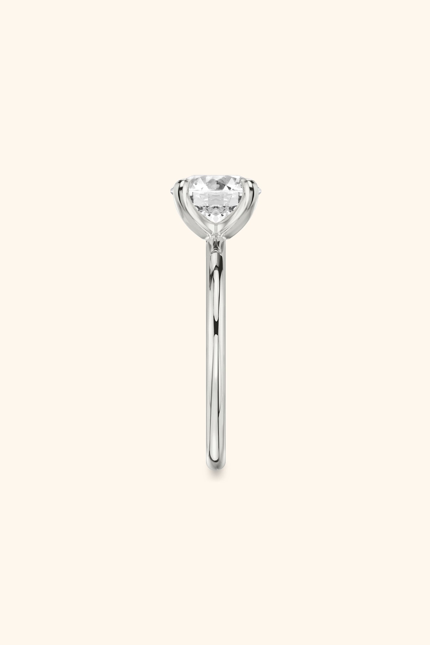 4 Prong Classic Grace Ring with Round Brilliant Solitaire