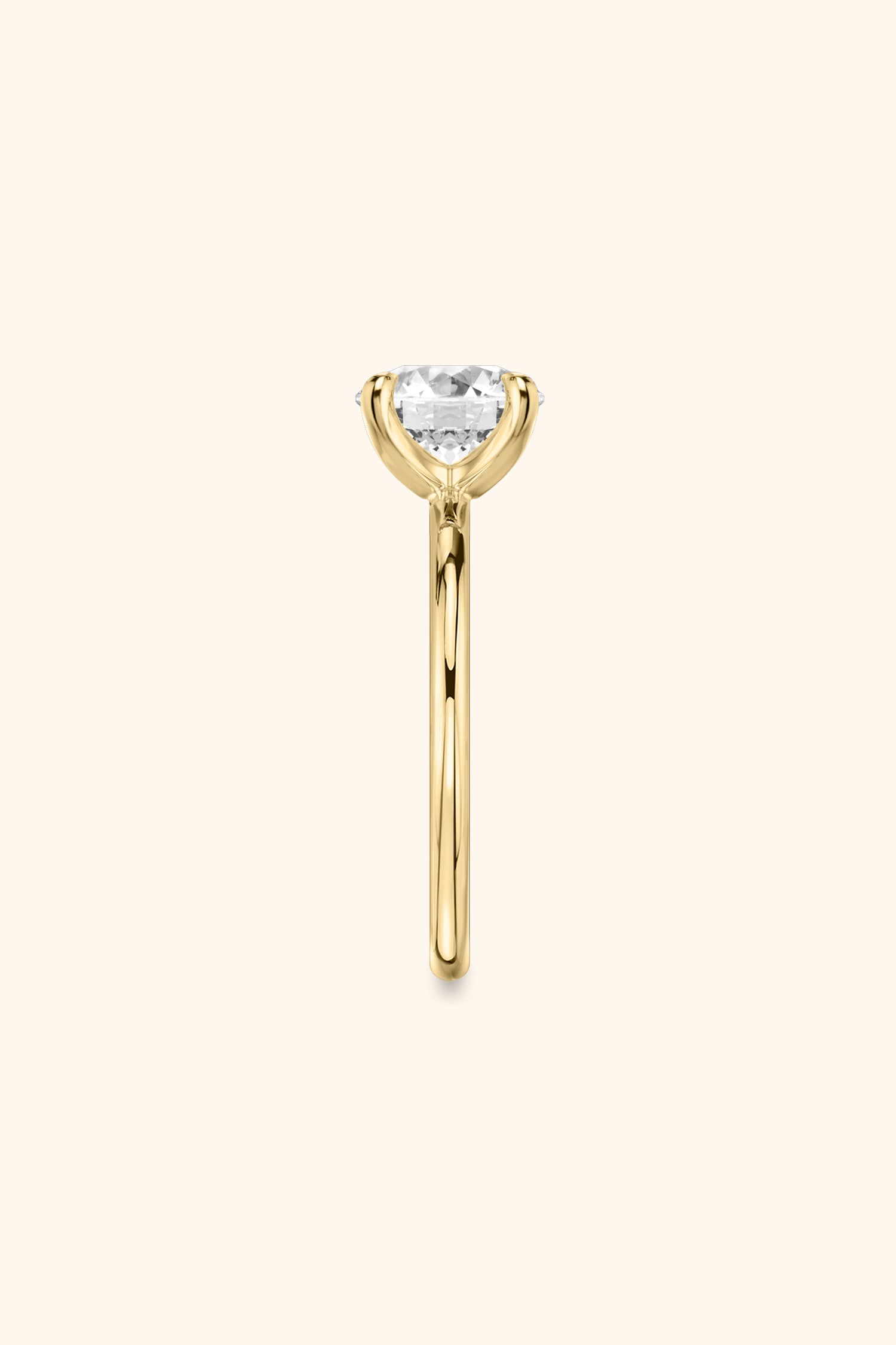 4 Prong Classic Grace Ring with Round Brilliant Solitaire