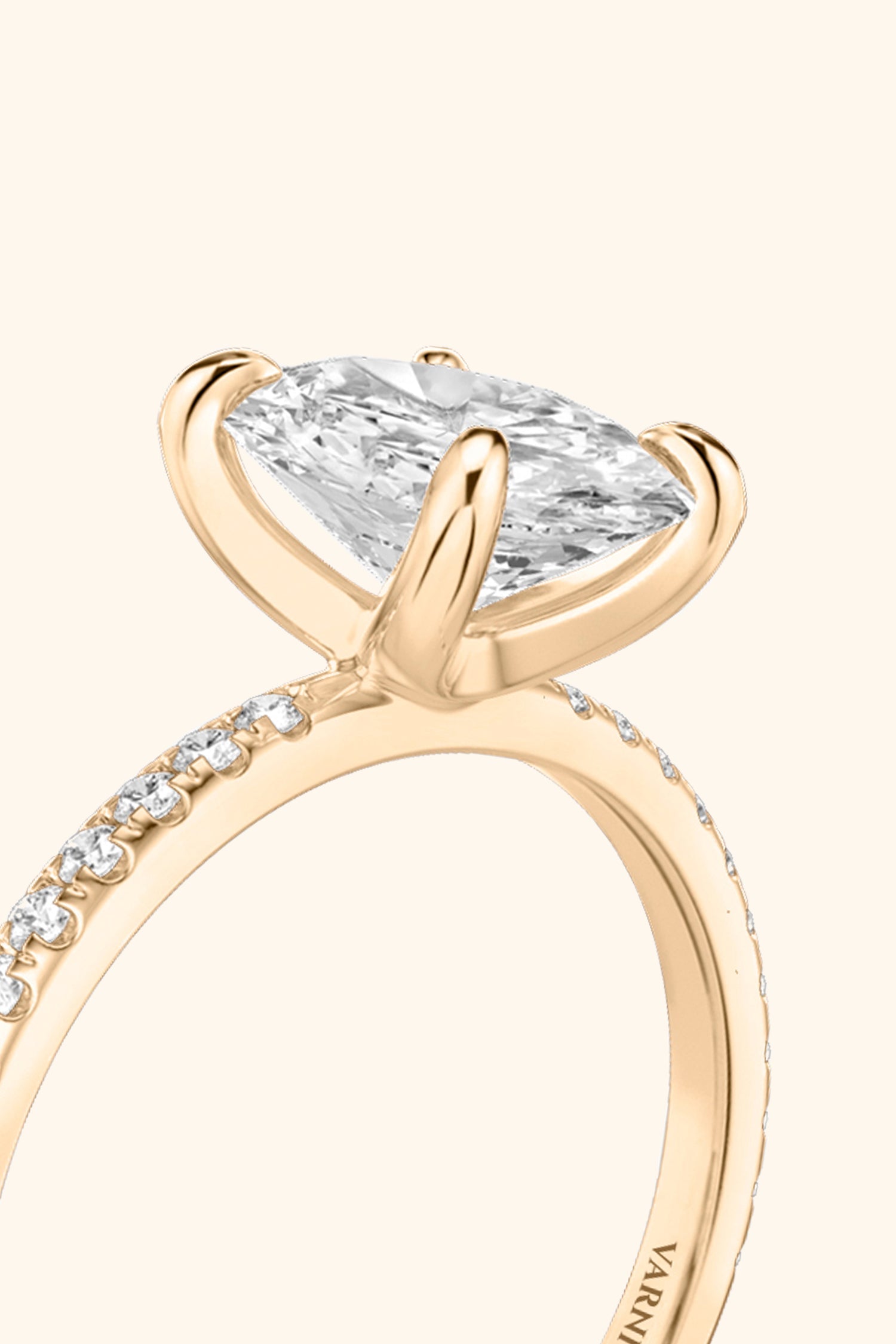 4 Prong Classic Grace Oval Solitaire Pavé Best Ring