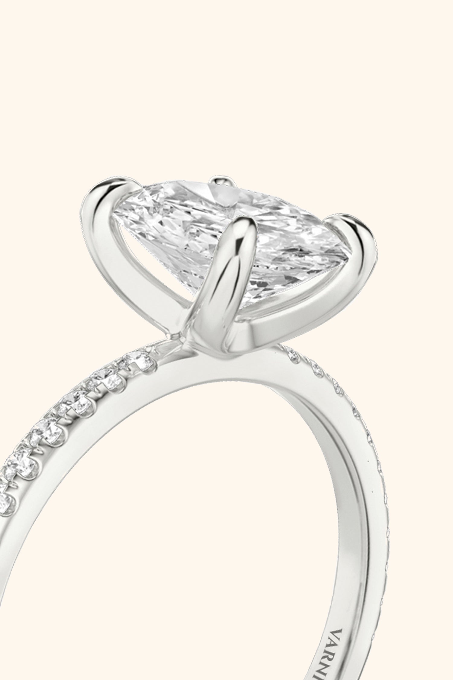 4 Prong Classic Grace Oval Solitaire Pavé Best Ring