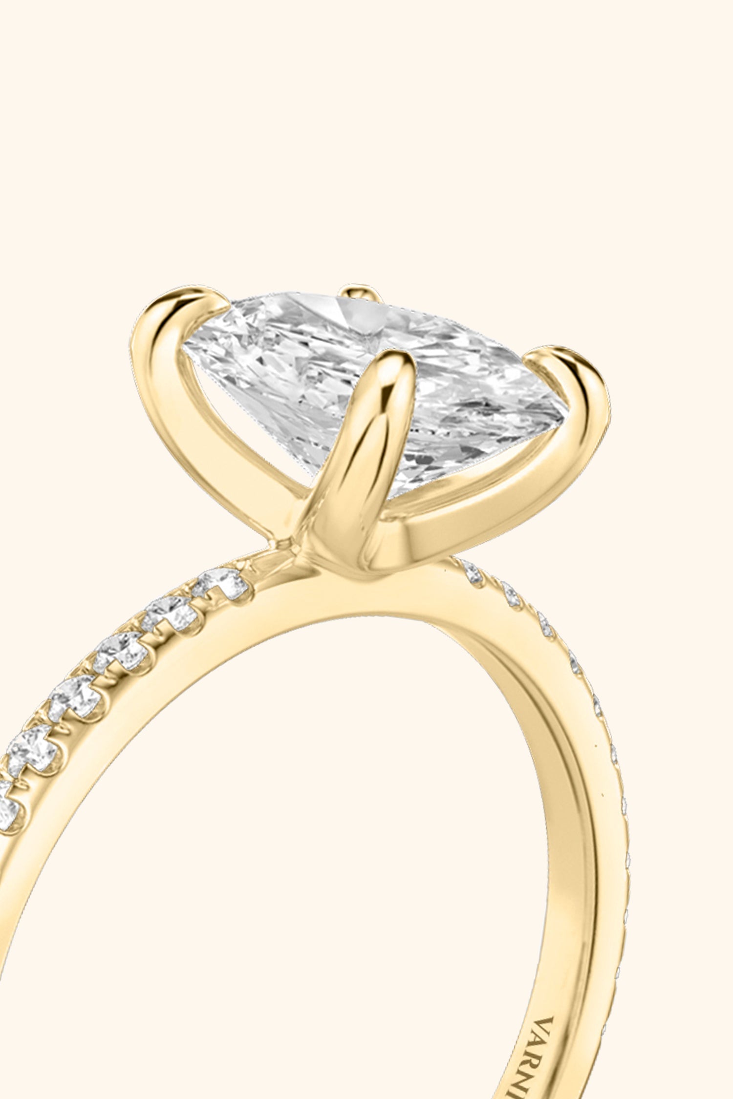 4 Prong Classic Grace Oval Solitaire Pavé Best Ring