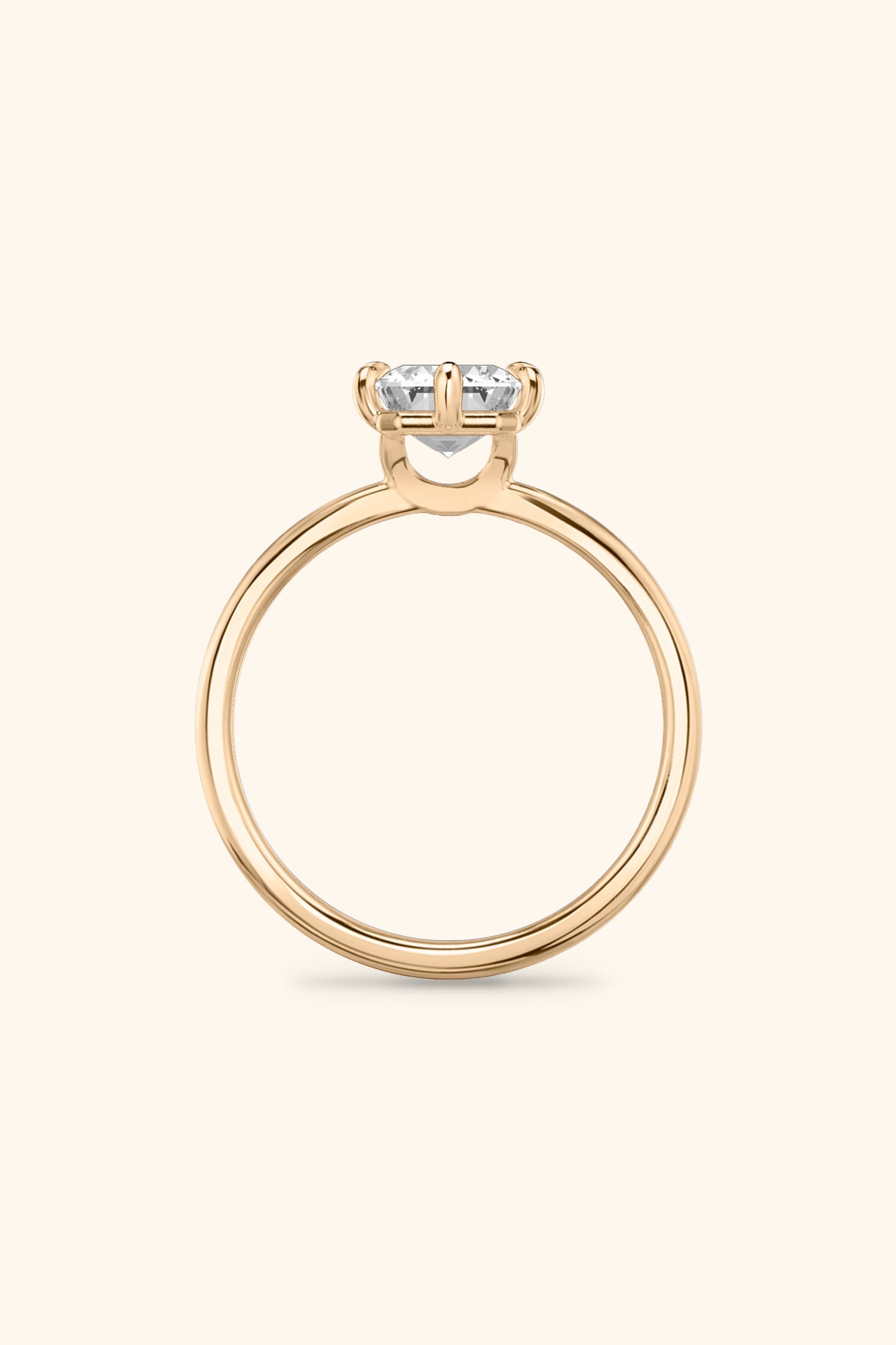 6 Prong Classic Grace with Emerald Solitaire Ring