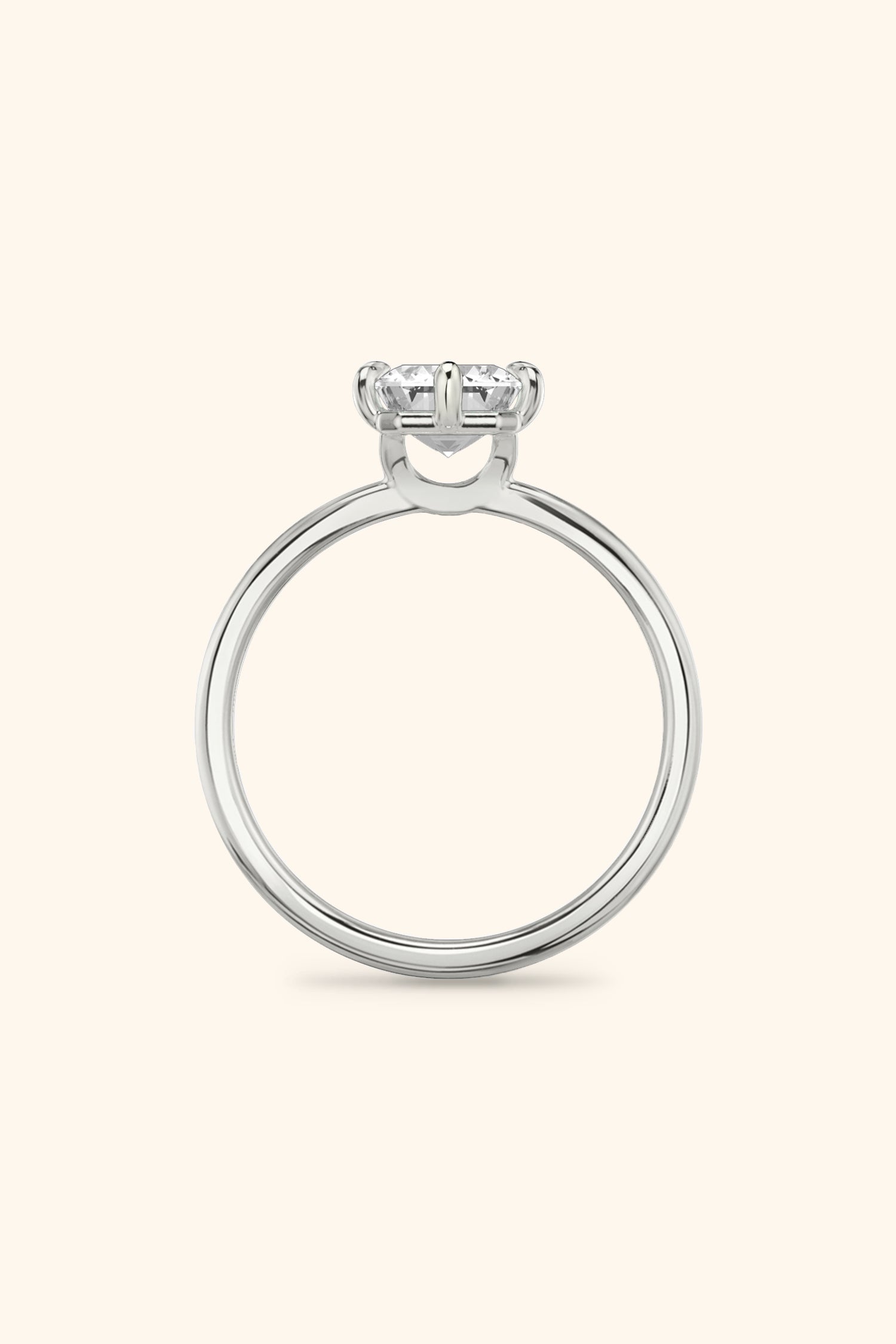 6 Prong Classic Grace with Emerald Solitaire Ring