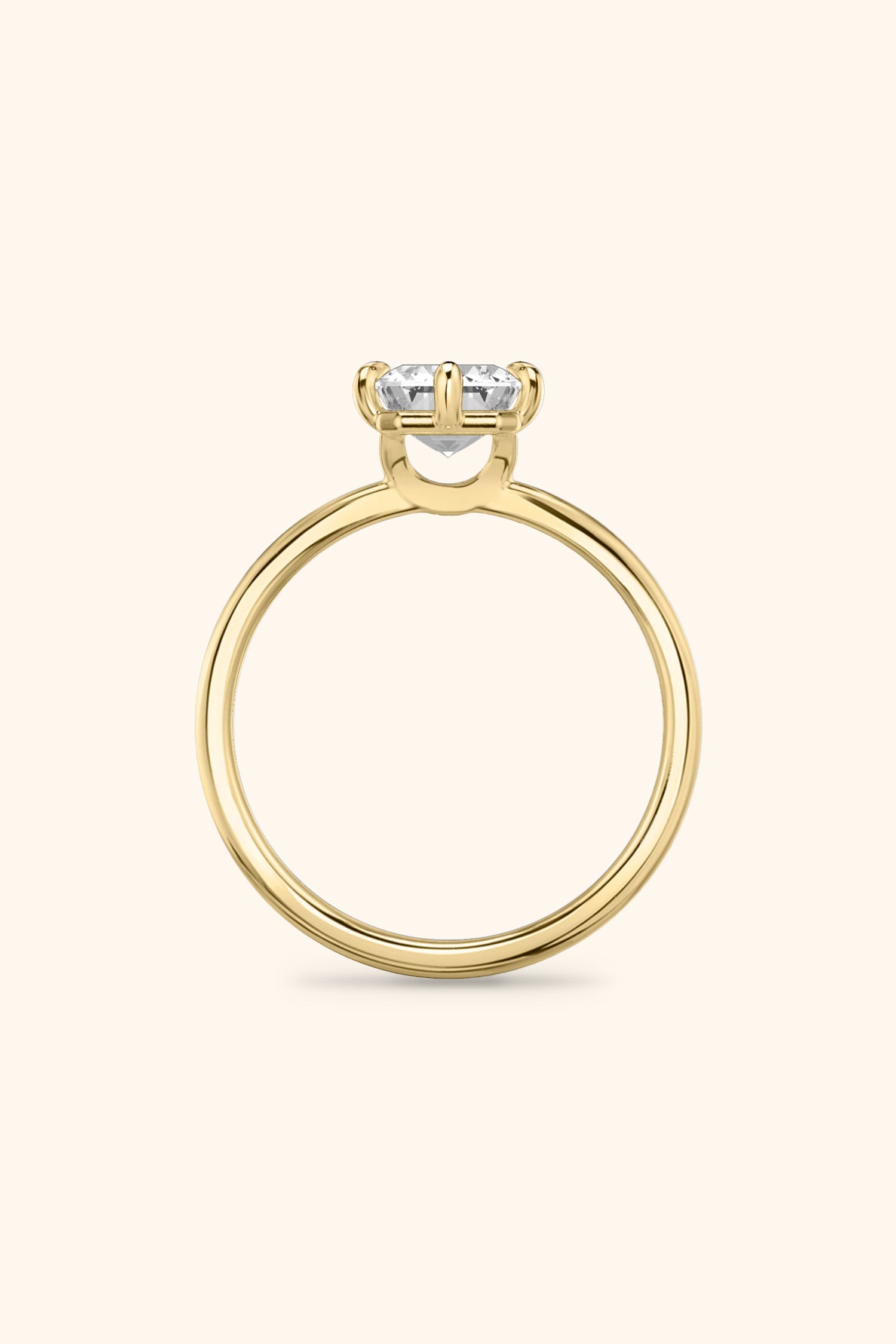 6 Prong Classic Grace with Emerald Solitaire Ring