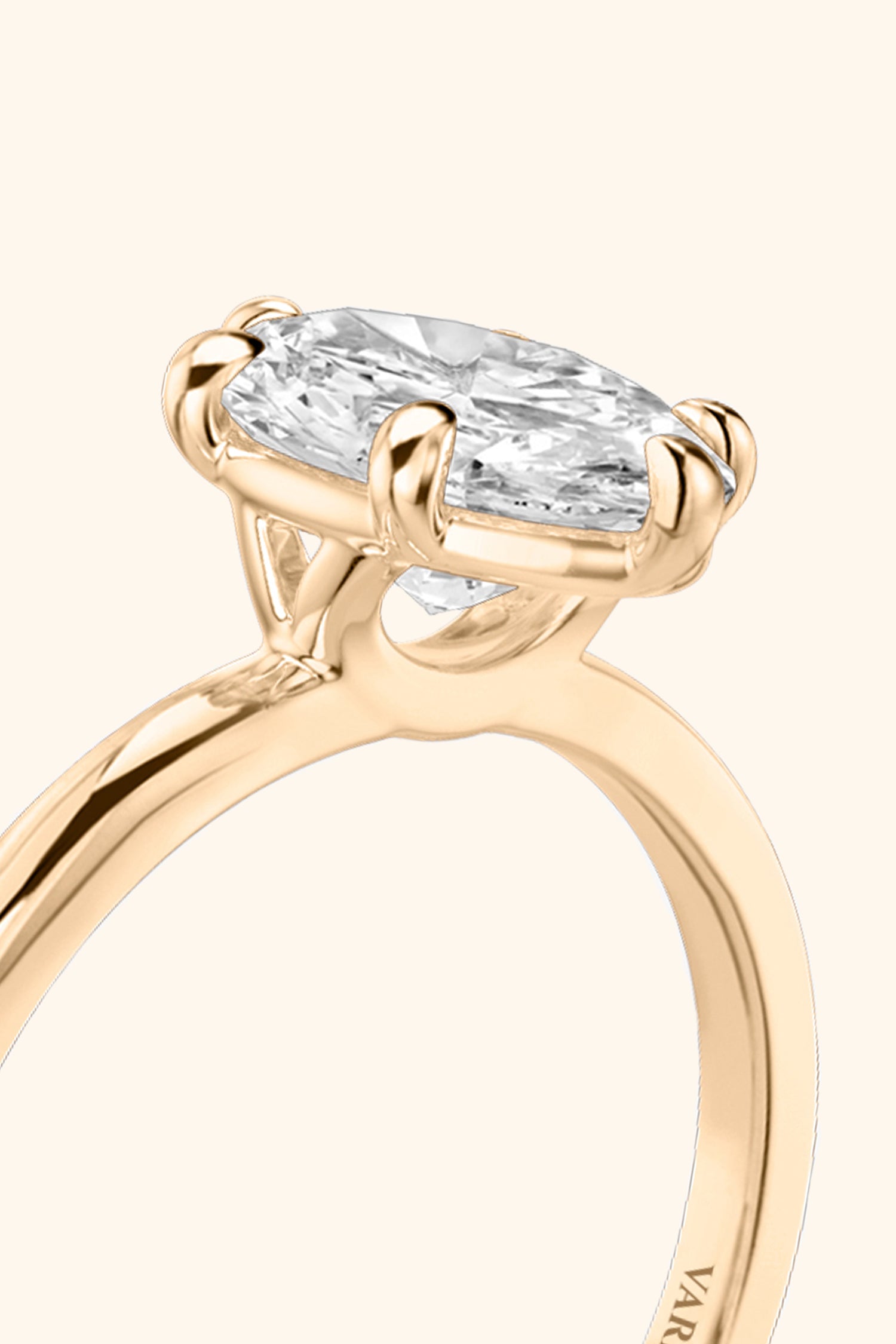 6 Prong Classic Grace Oval Solitaire Ring