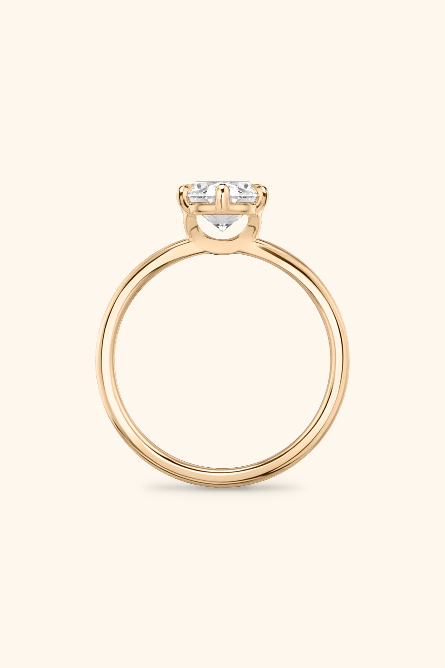 6 Prong Classic Grace Oval Solitaire Ring