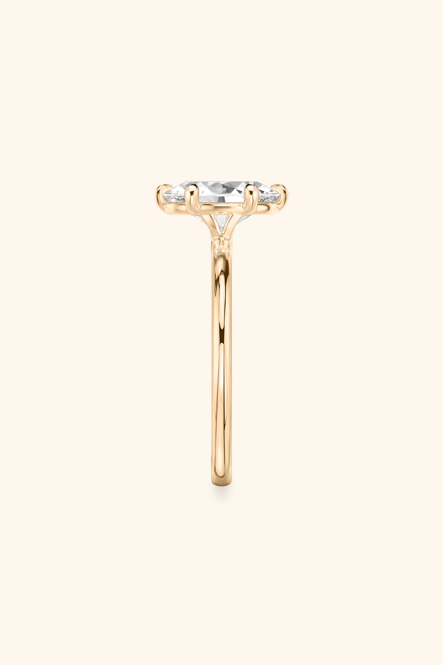6 Prong Classic Grace Oval Solitaire Ring