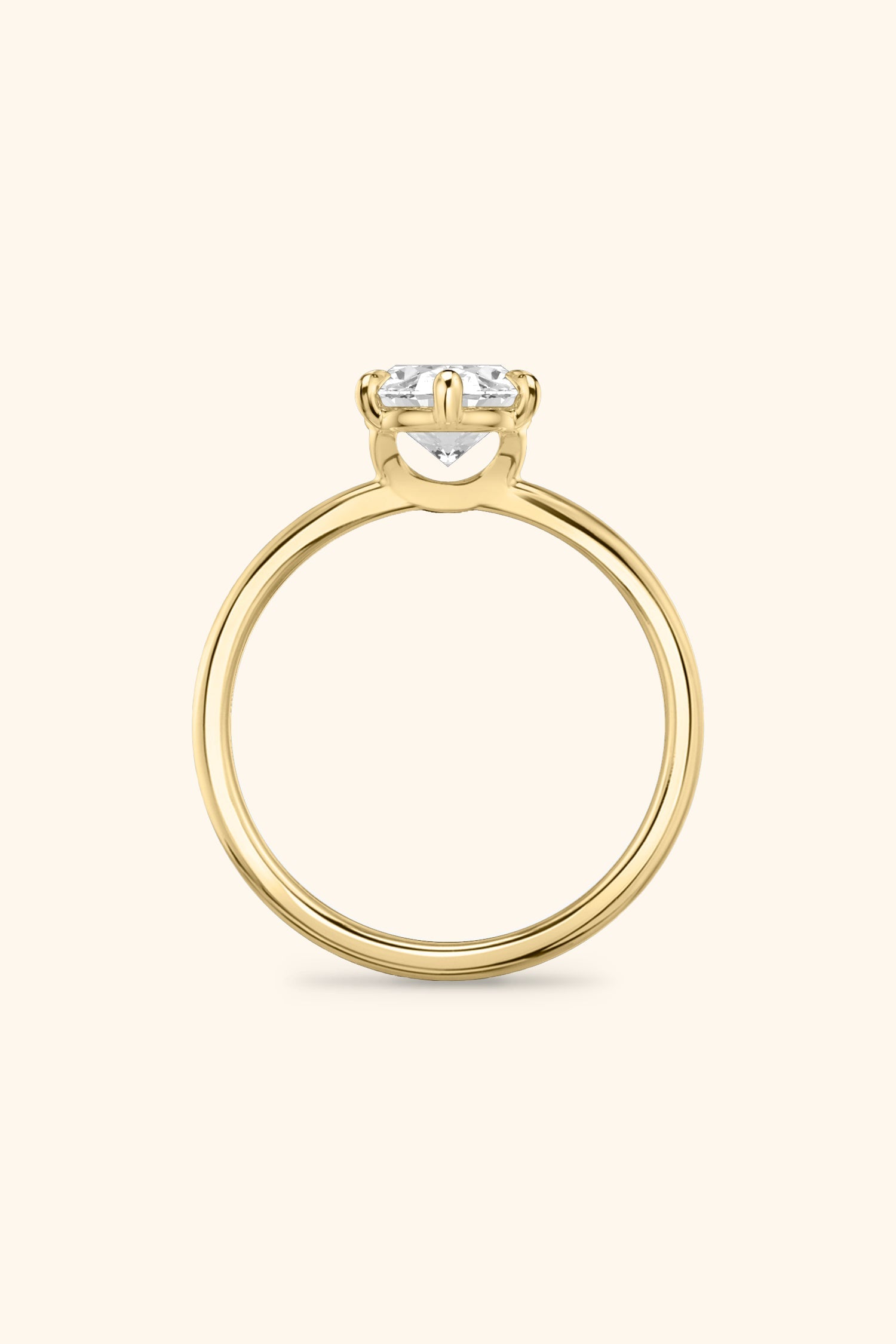 6 Prong Classic Grace Oval Solitaire Ring