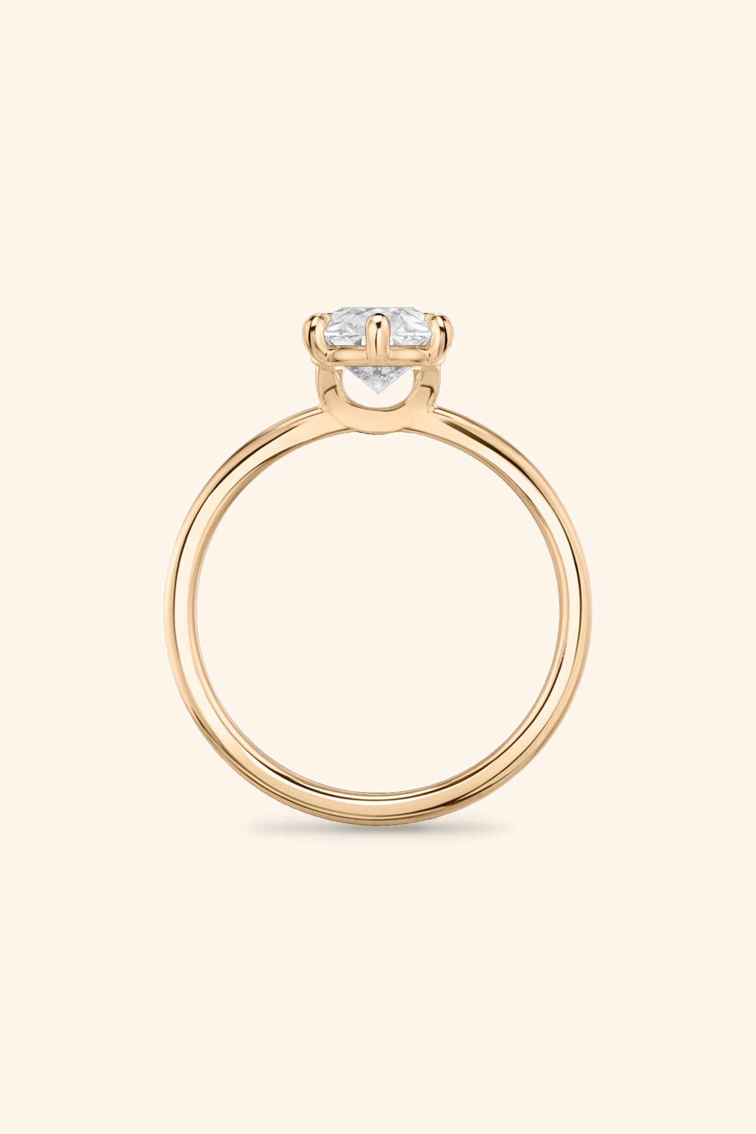 6 Prong Classic Grace Pear Solitaire Ring