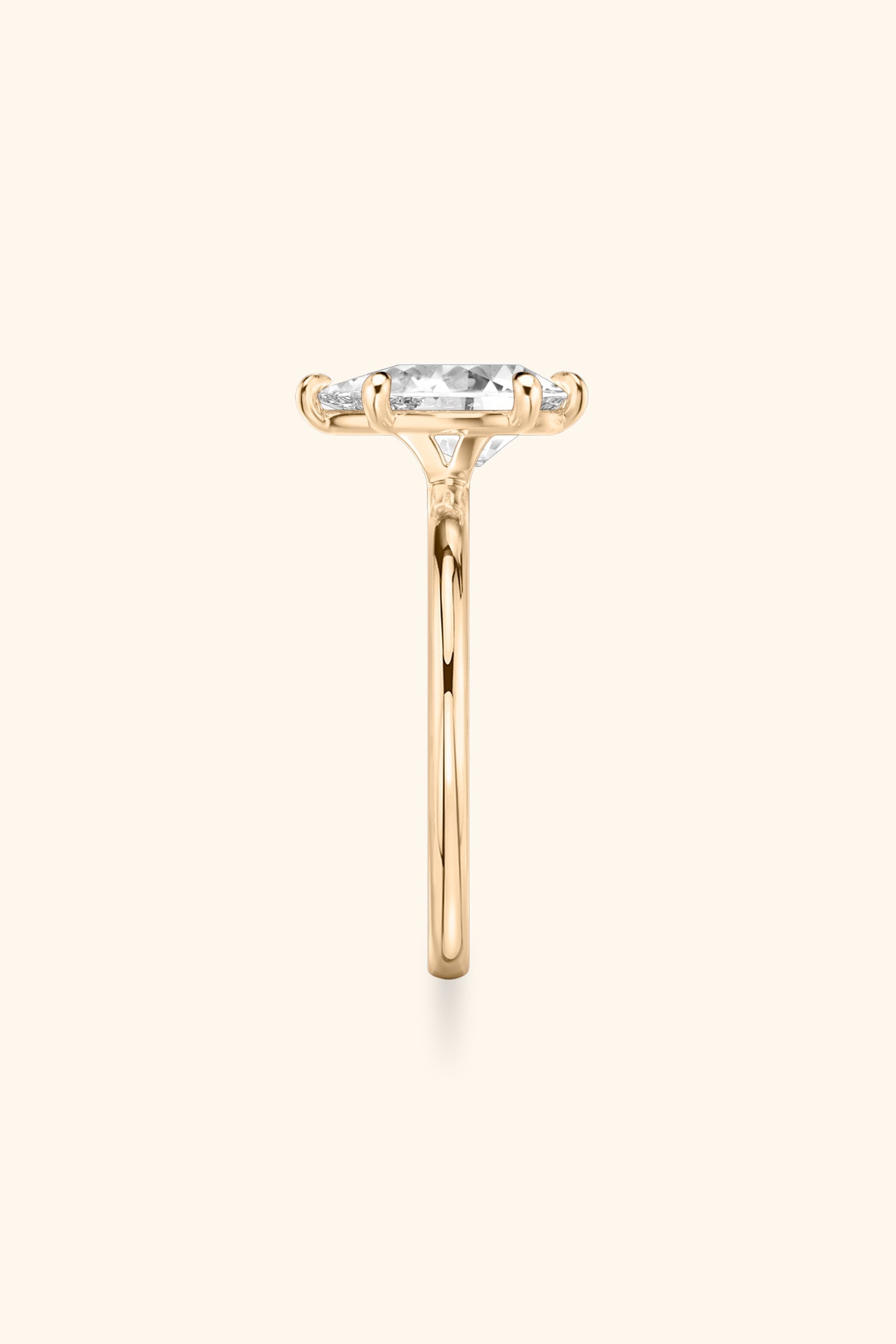6 Prong Classic Grace Pear Solitaire Ring