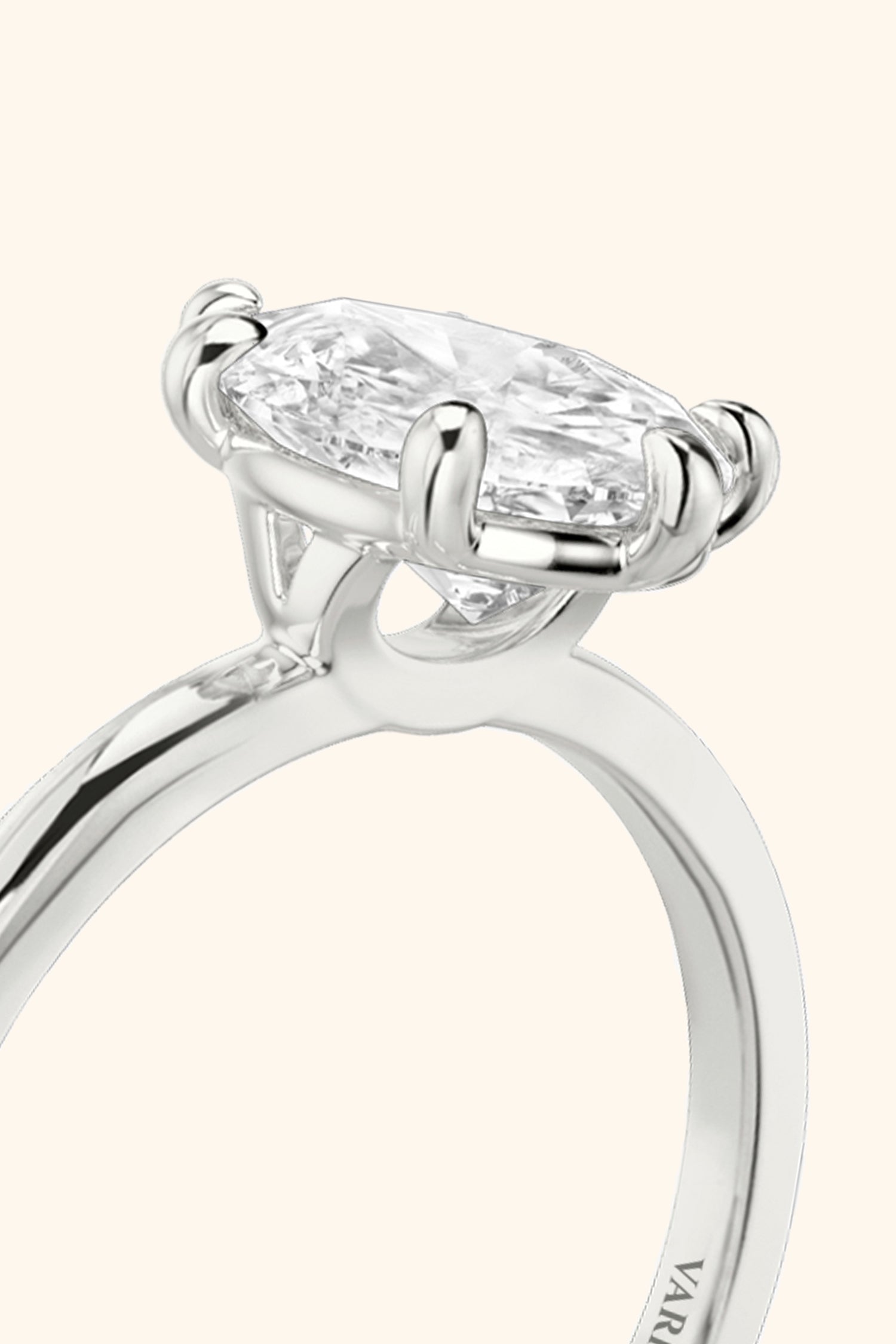 6 Prong Classic Grace Pear Solitaire Ring