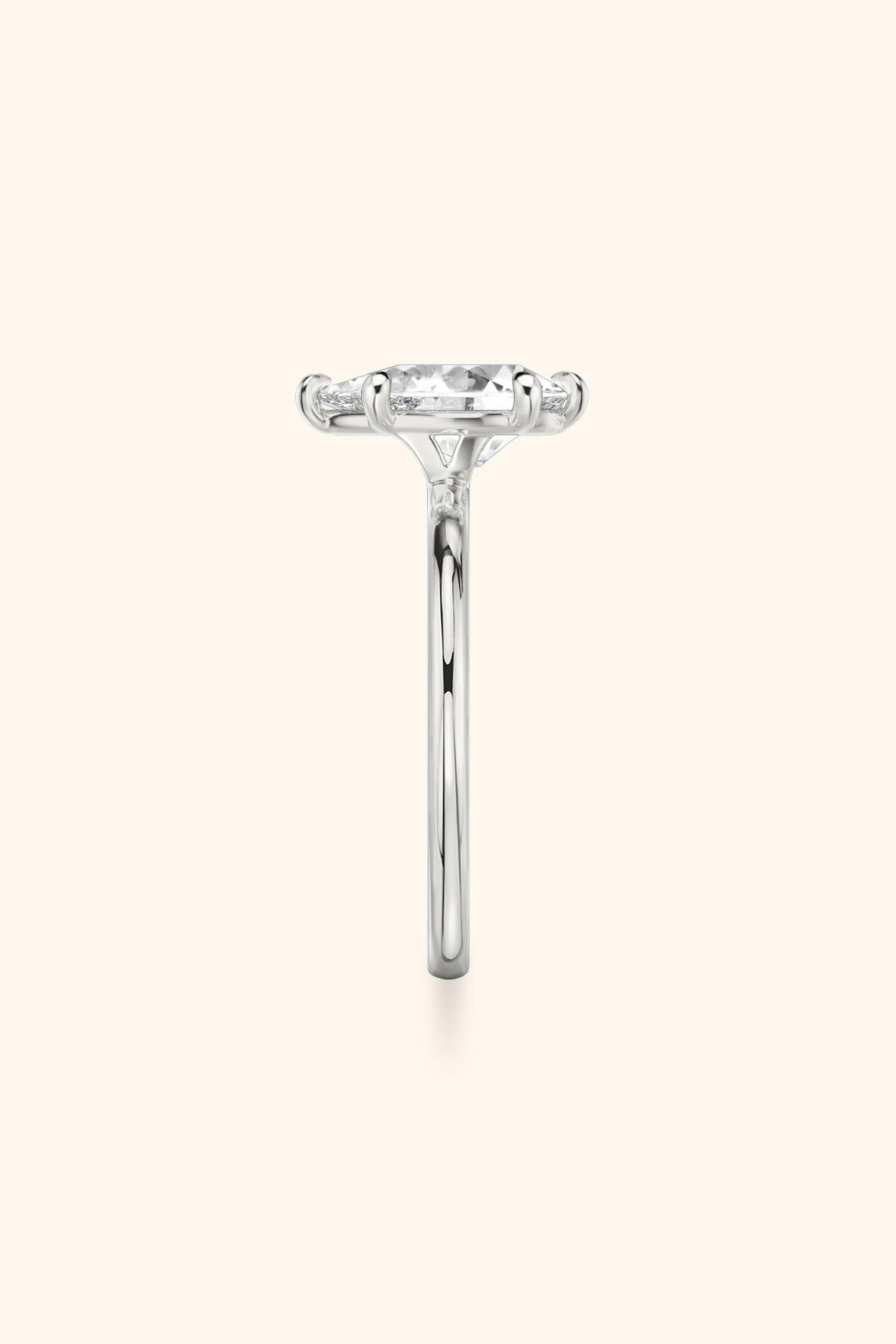 6 Prong Classic Grace Pear Solitaire Ring