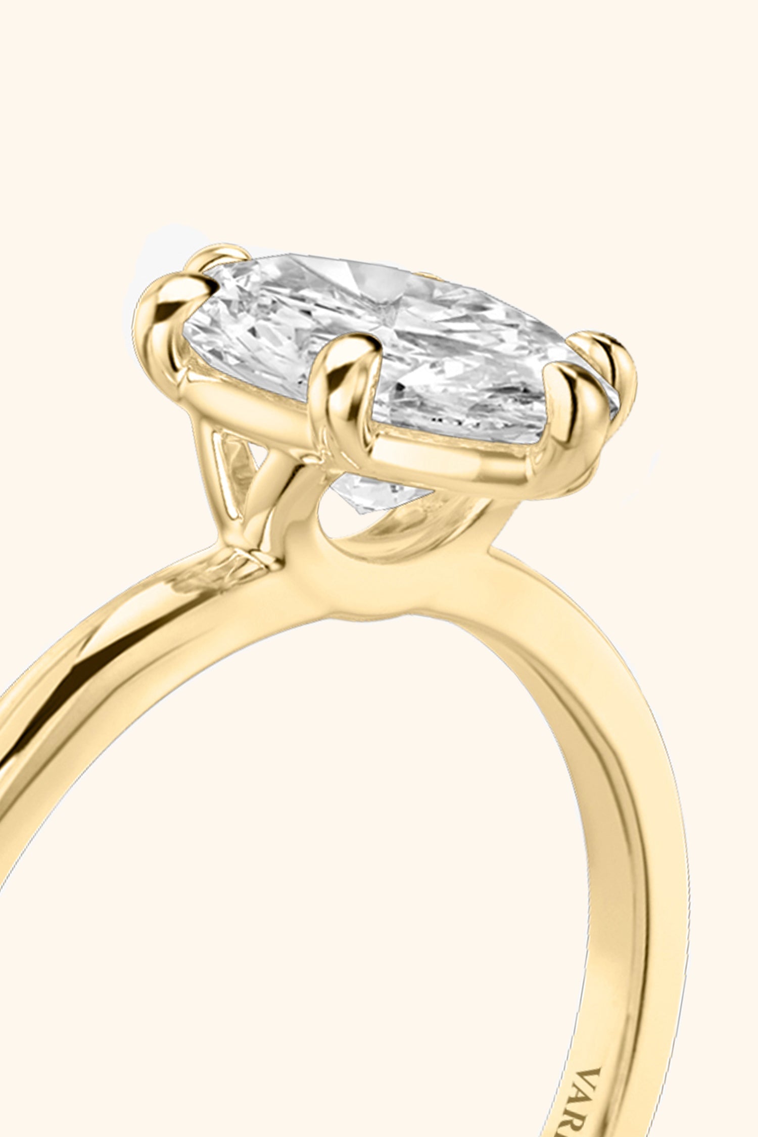 6 Prong Classic Grace Pear Solitaire Ring