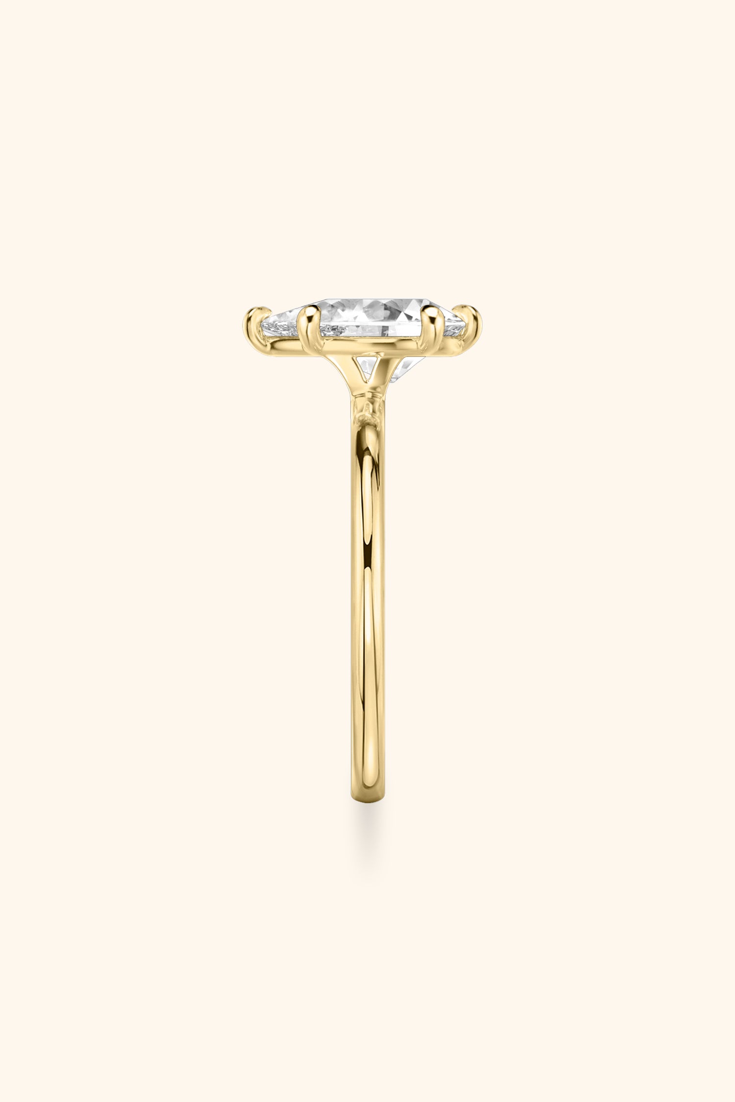 6 Prong Classic Grace Pear Solitaire Ring