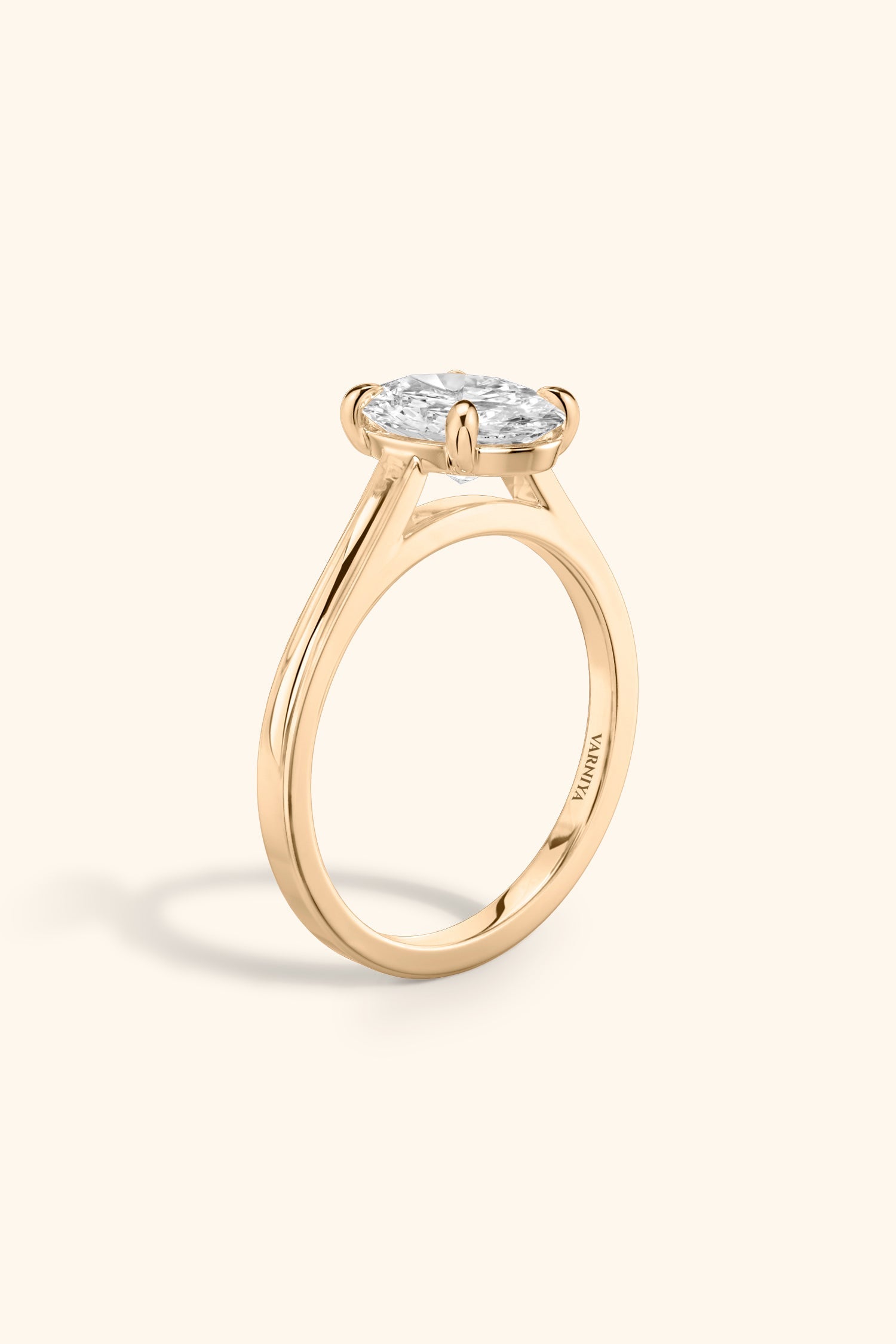 Gopuram Dome with a Oval Solitaire Ring