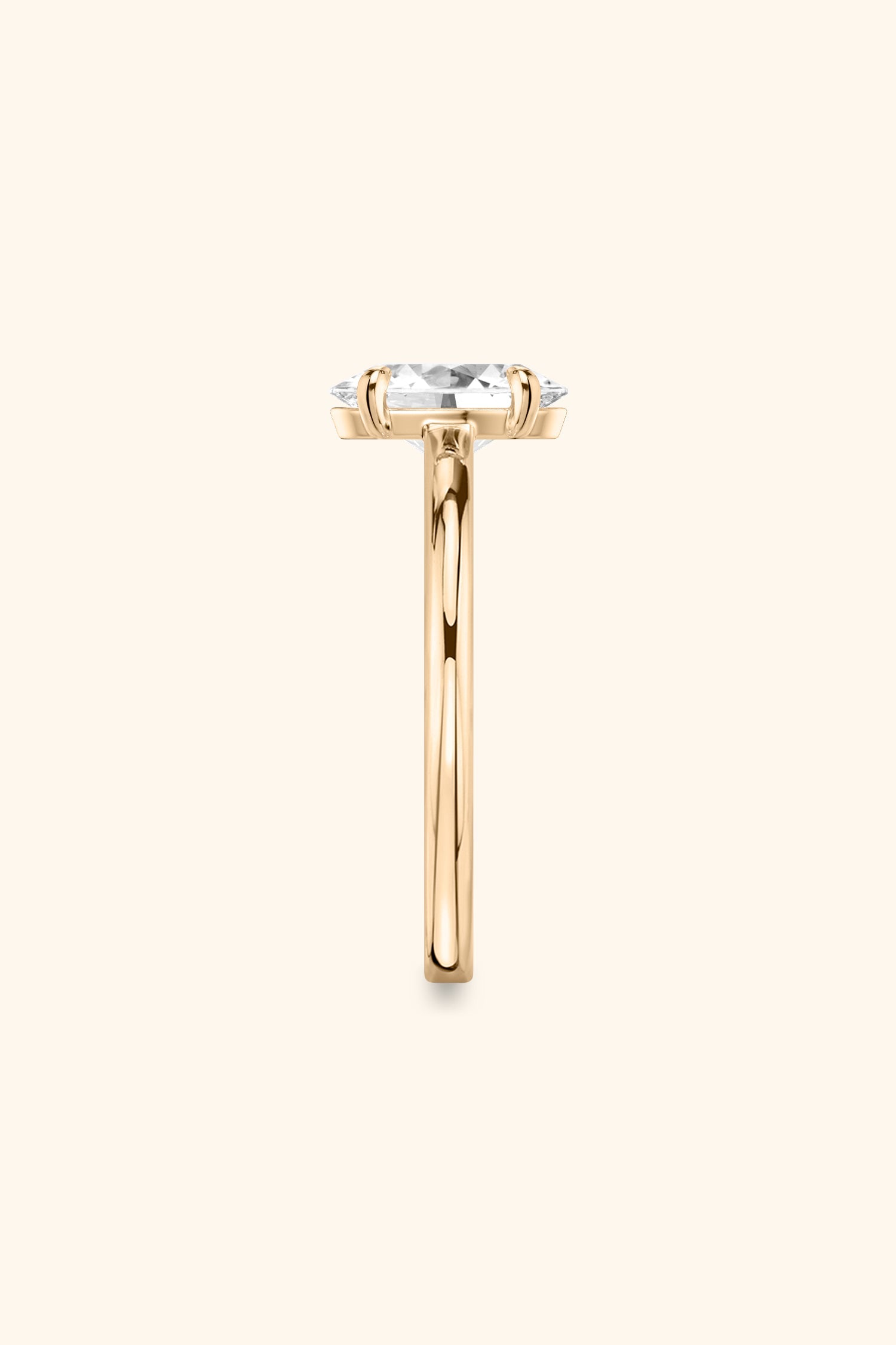 Gopuram Dome with a Oval Solitaire Ring