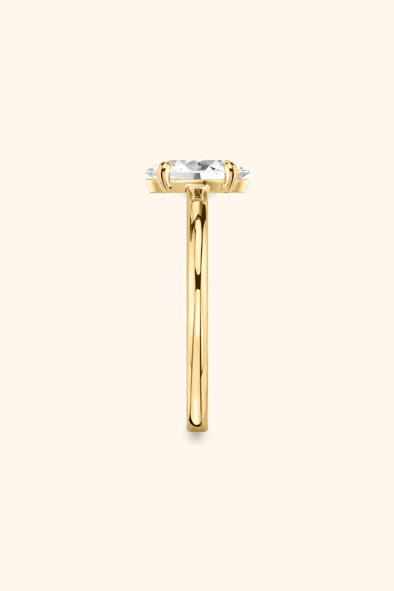 Gopuram Dome with a Oval Solitaire Ring