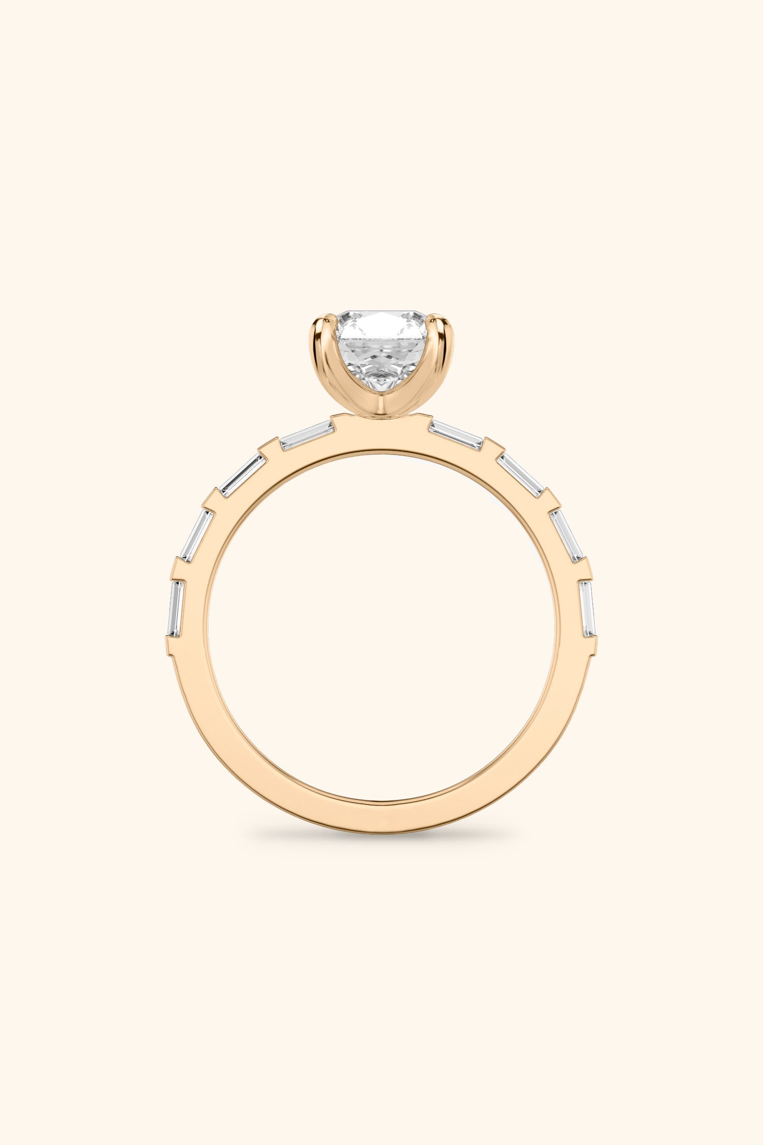 French Bar Embellished with an Asscher Solitaire