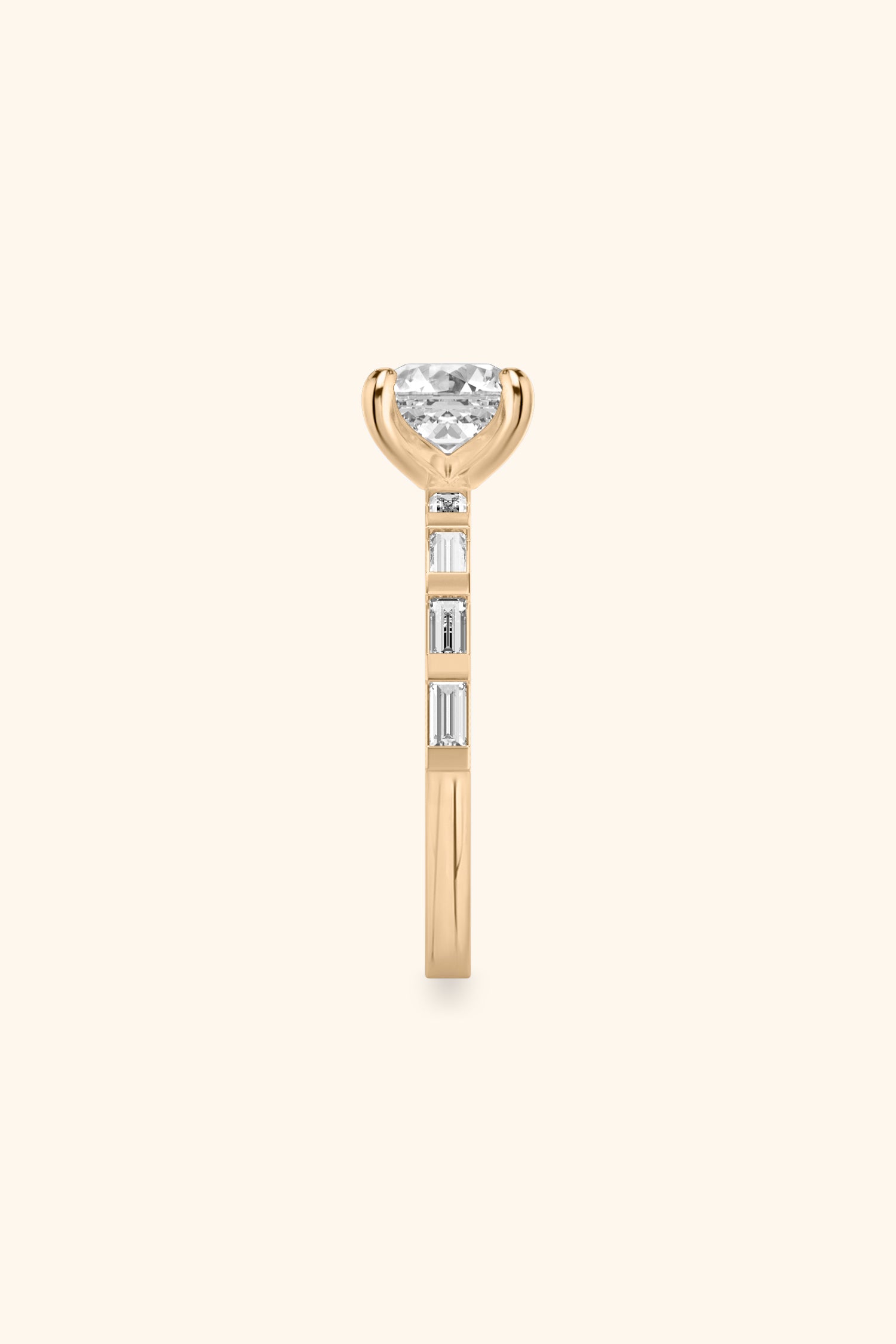 French Bar Embellished with an Asscher Solitaire