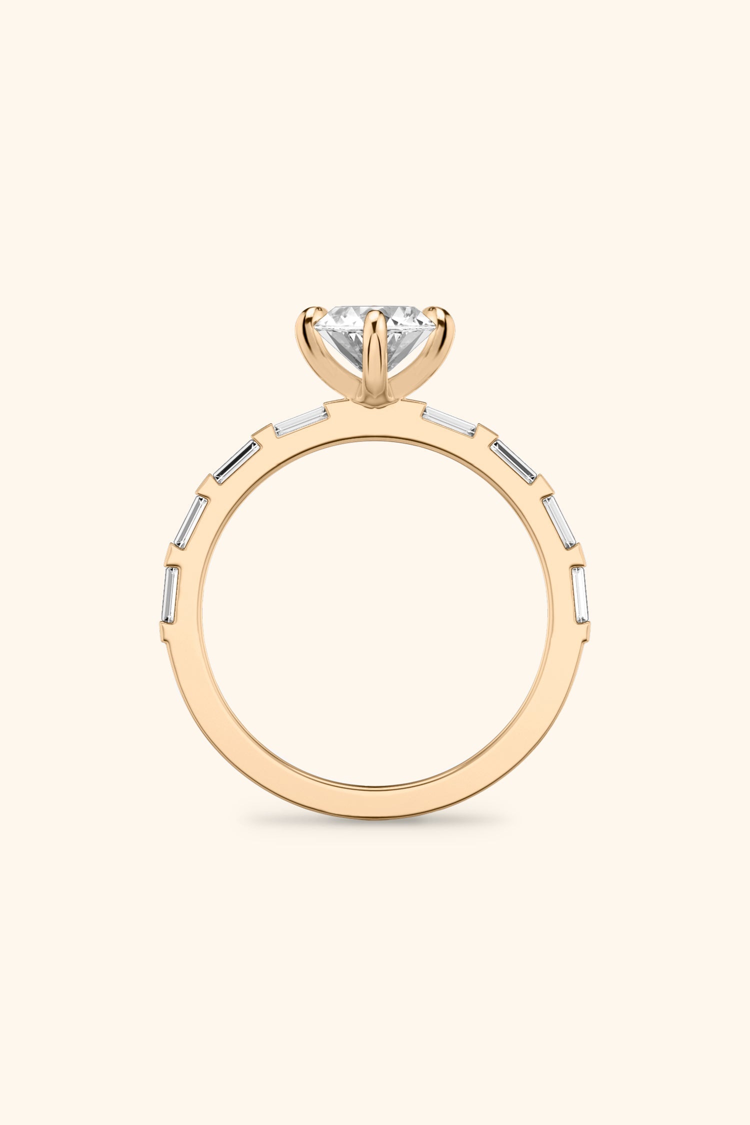 French Bar Embellished with a Marquise Solitaire