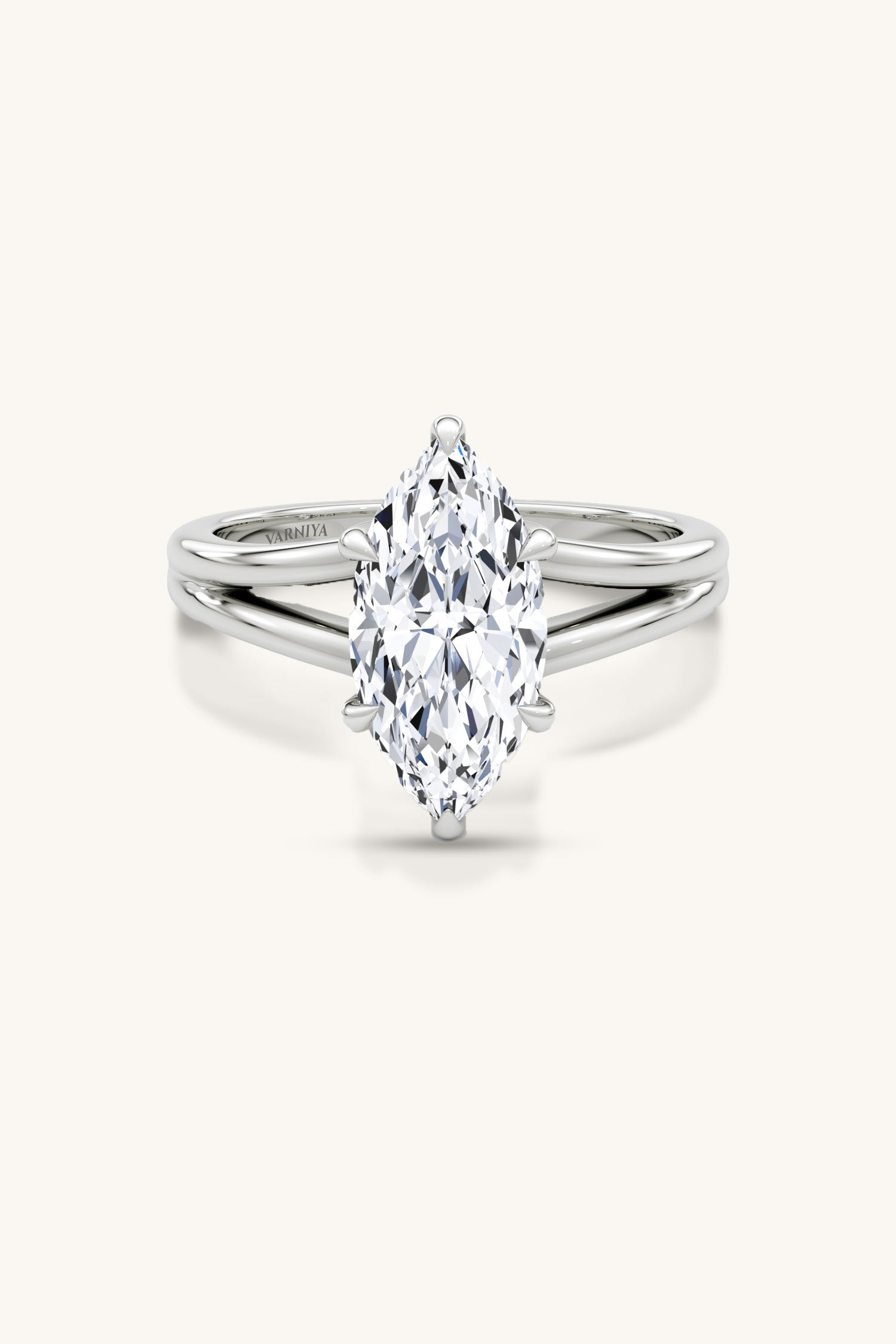 Dulce Halo Marquise Solitaire Ring