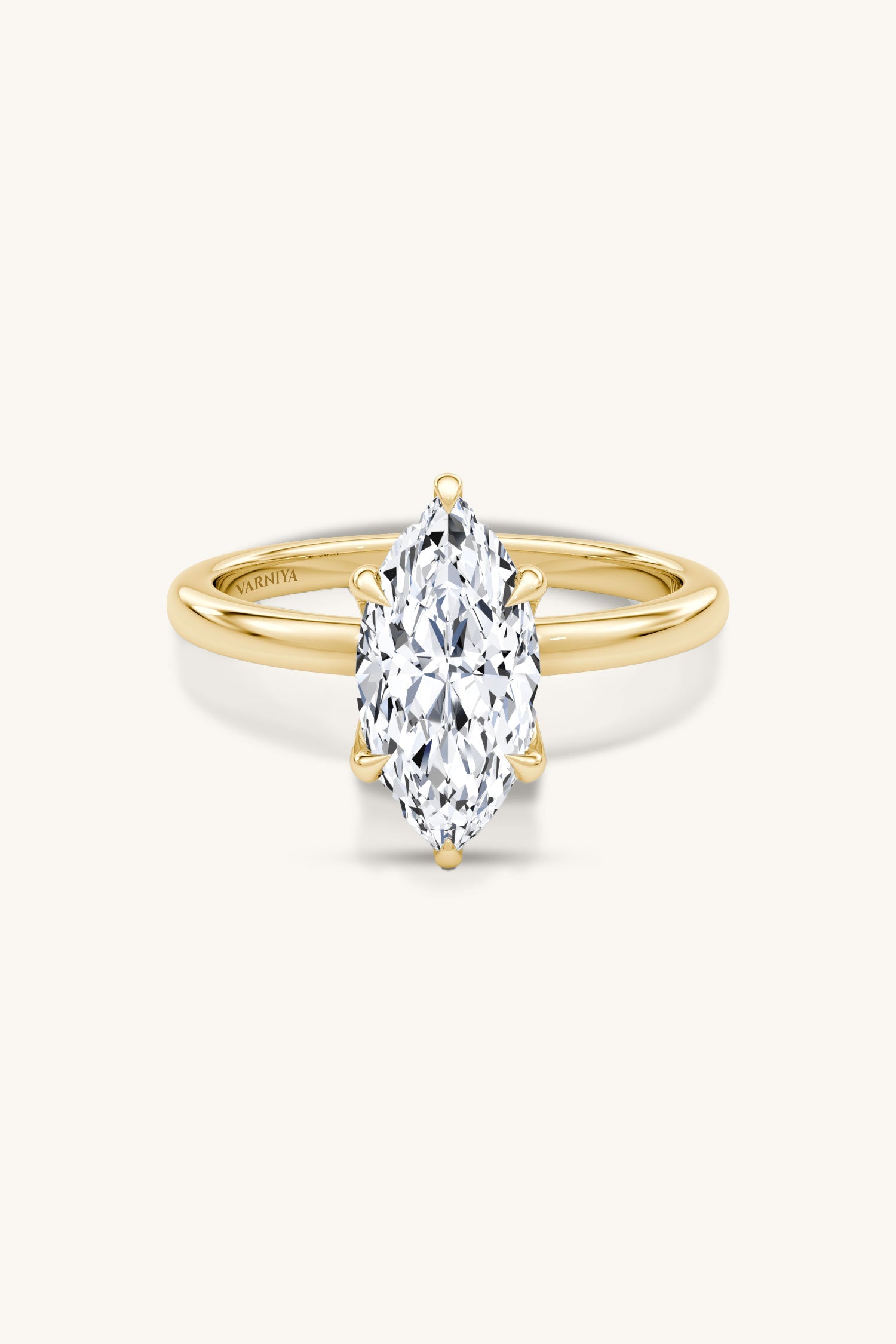 Bella Luna Halo 2 Carat Marquise Solitaire Ring