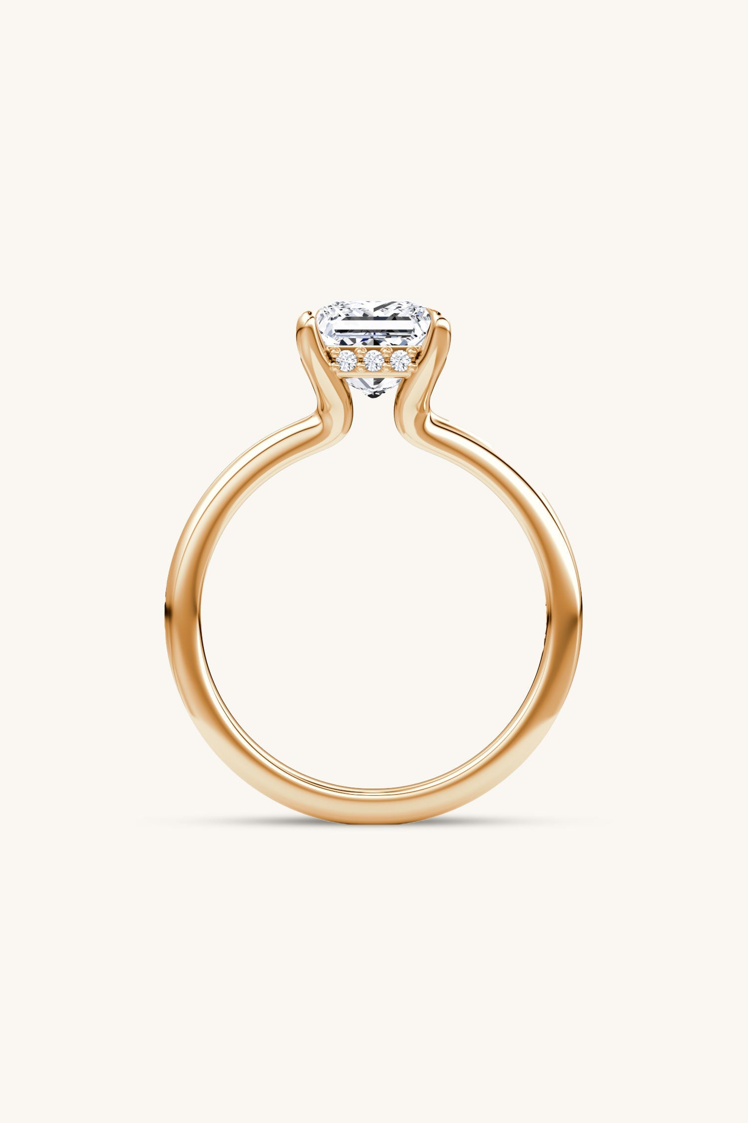 Bella Luna Halo Princess Solitaire Ring