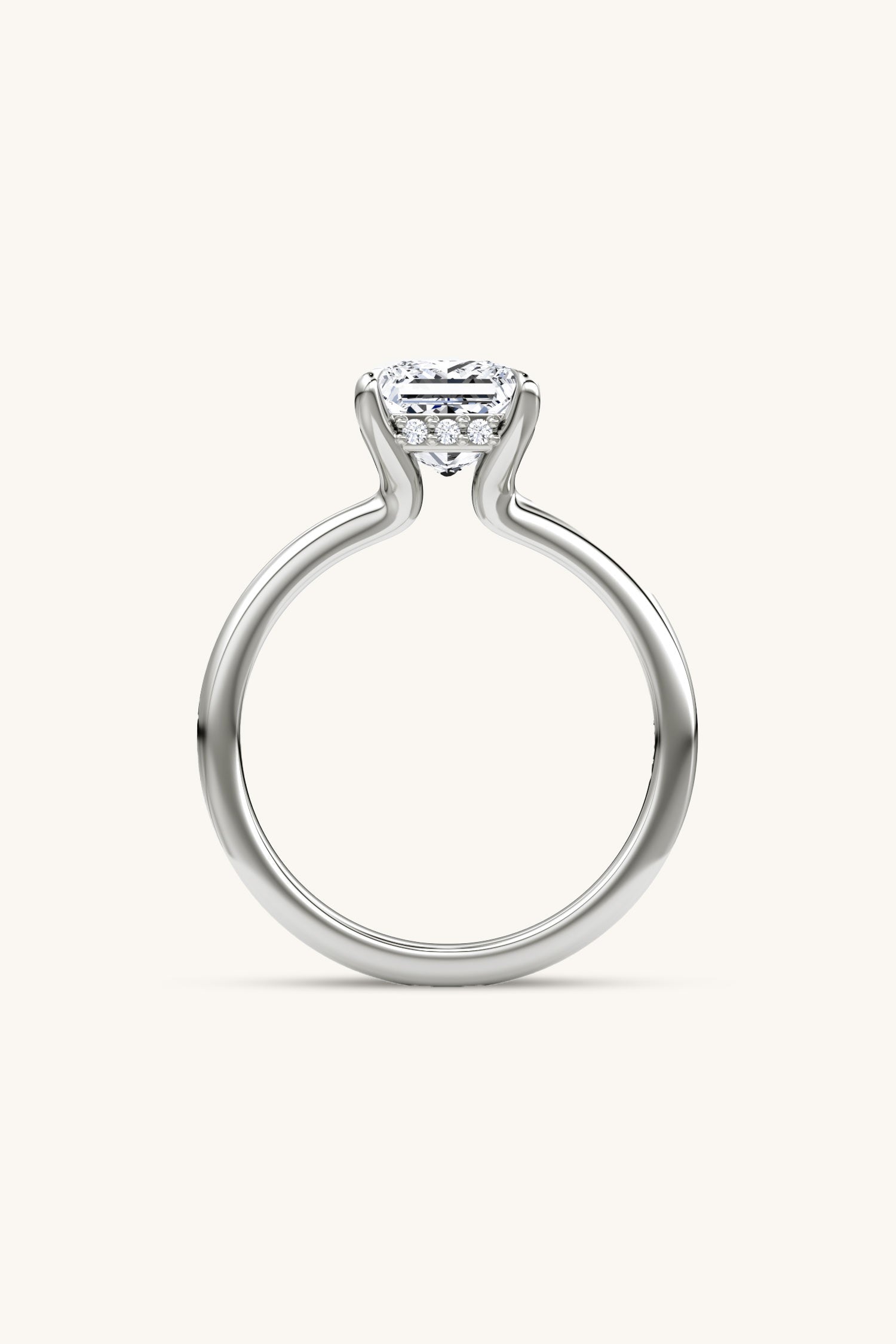 Bella Luna Halo Princess Solitaire Ring