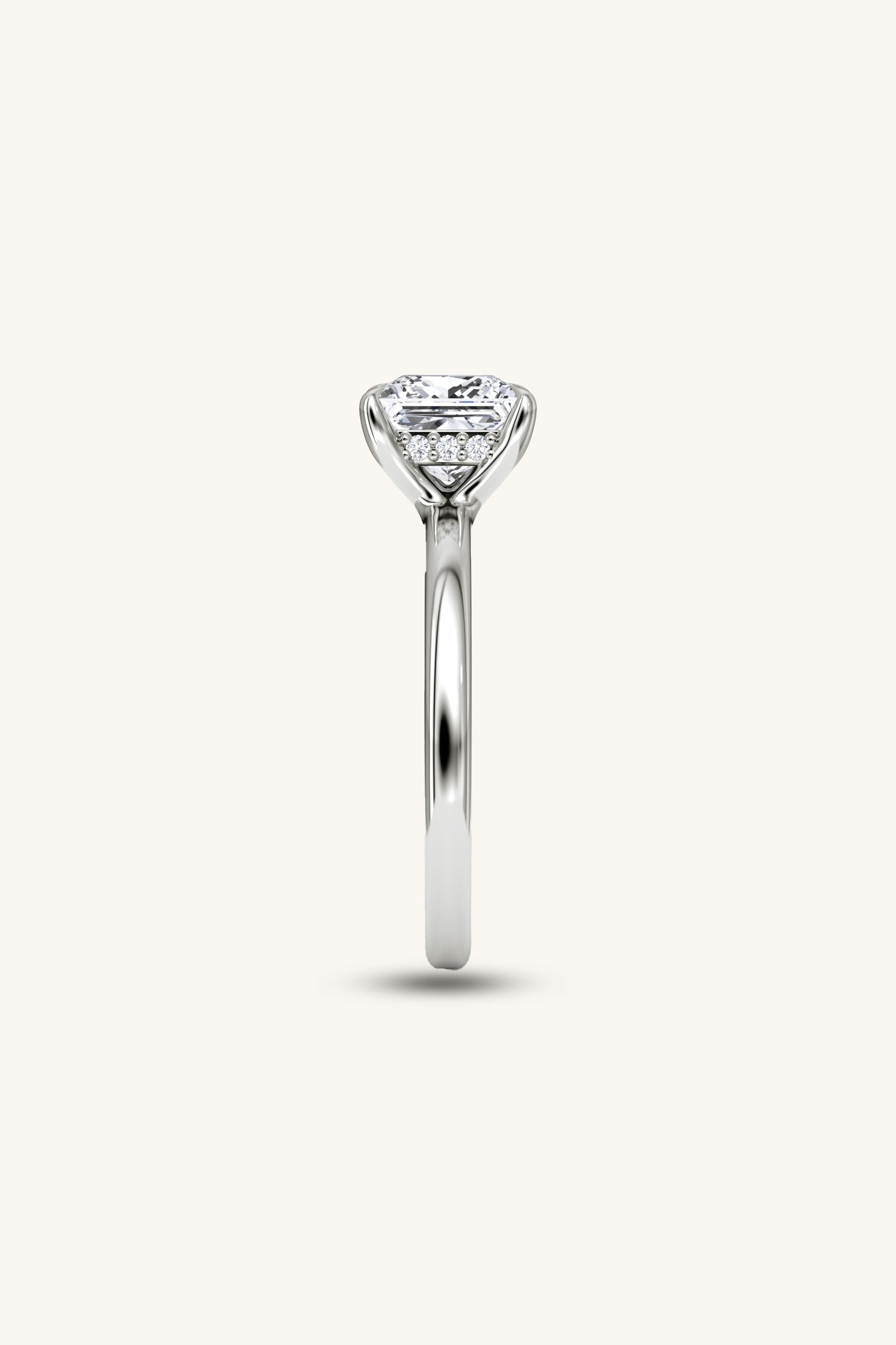 Bella Luna Halo Princess Solitaire Ring
