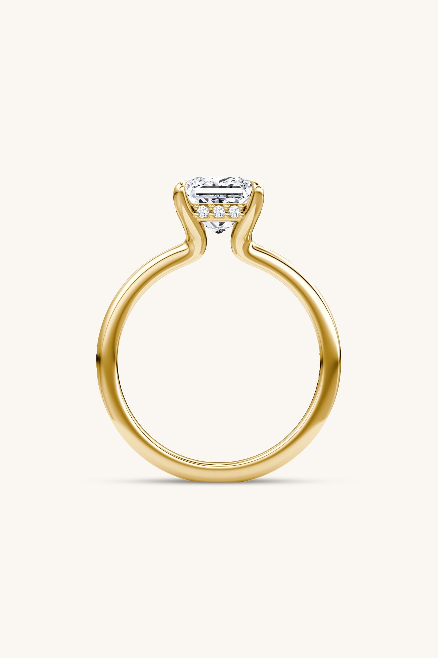 Bella Luna Halo Princess Solitaire Ring