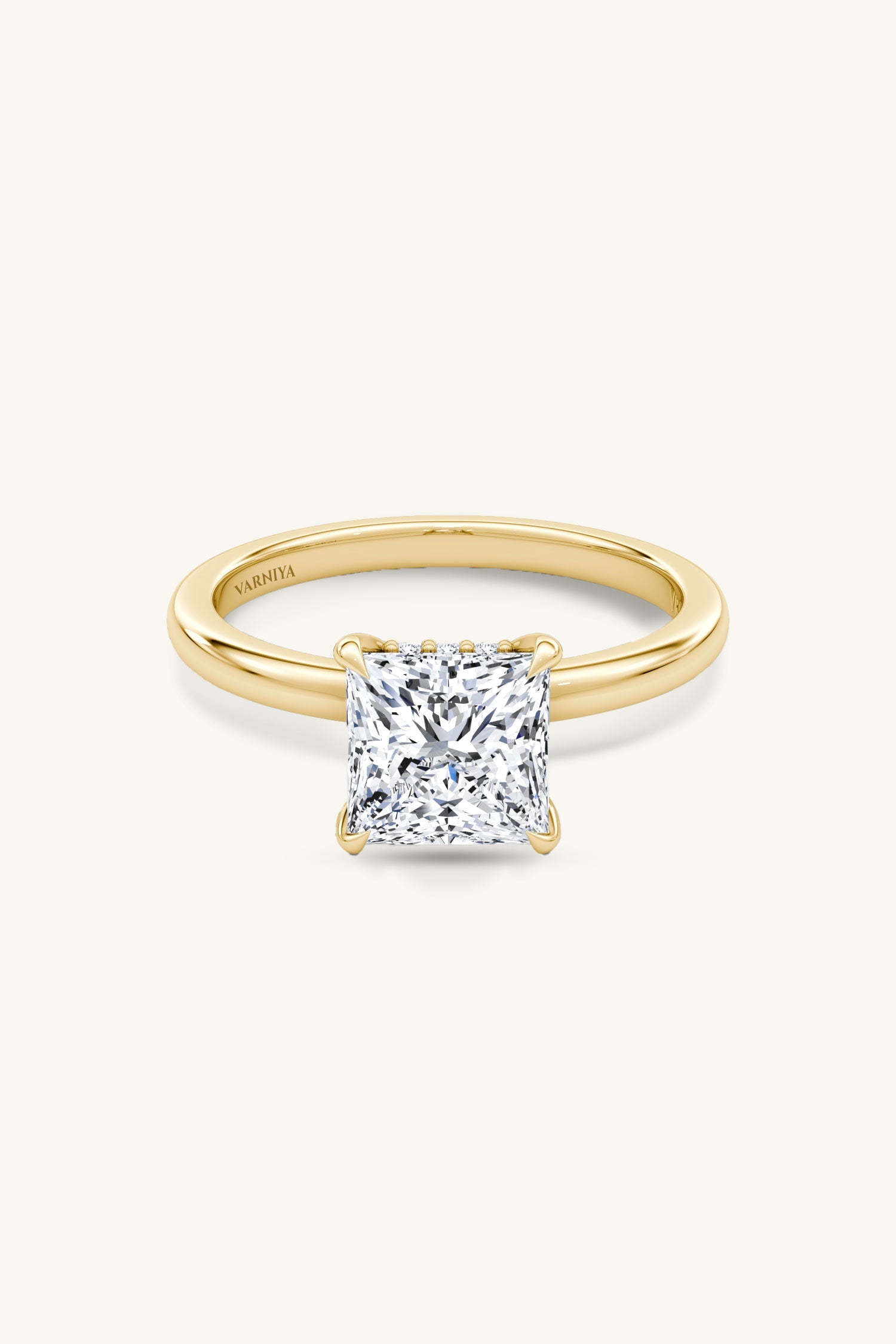 Bella Luna Halo Princess Solitaire Ring