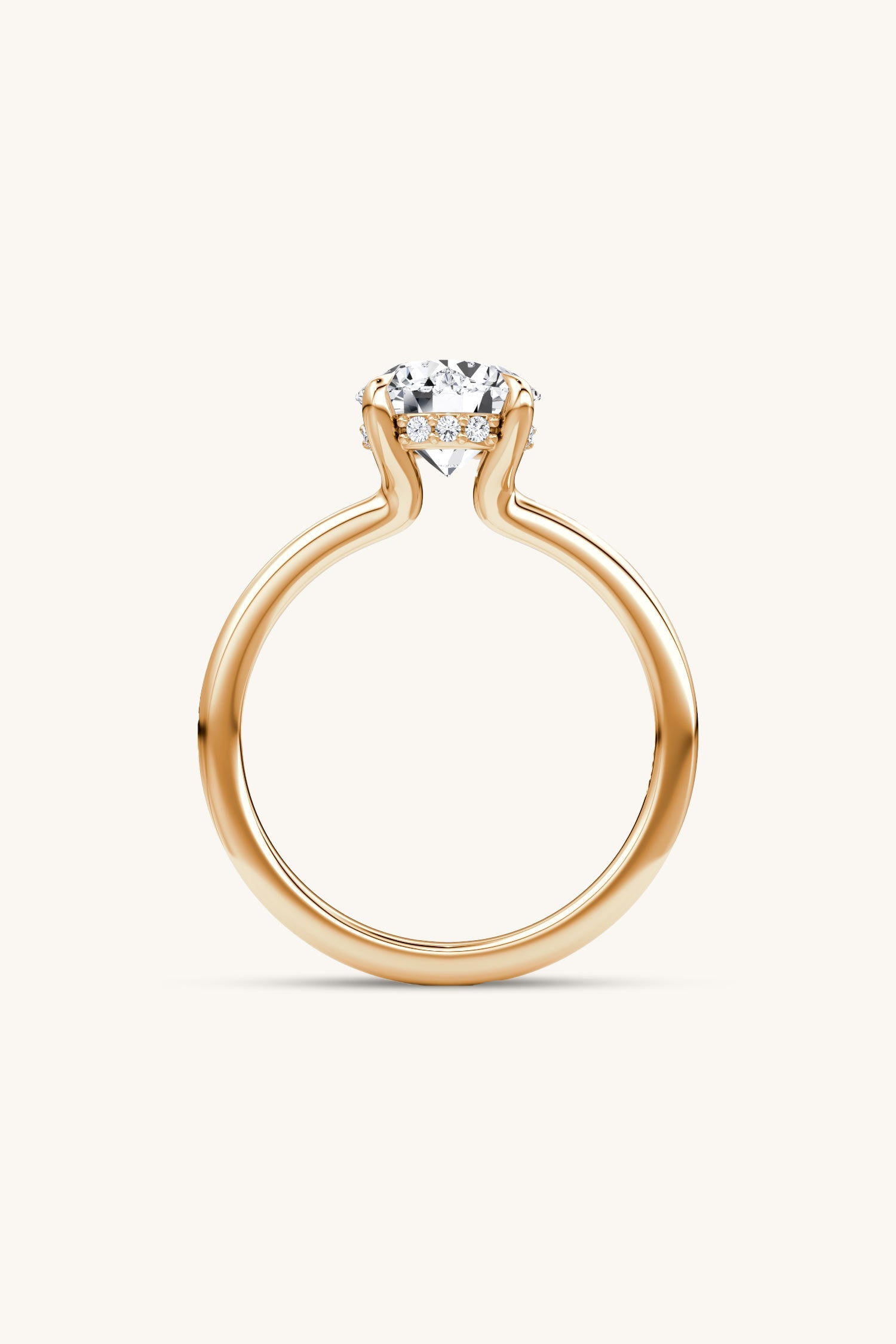 Bella Luna Halo Round Brilliant Solitaire Ring