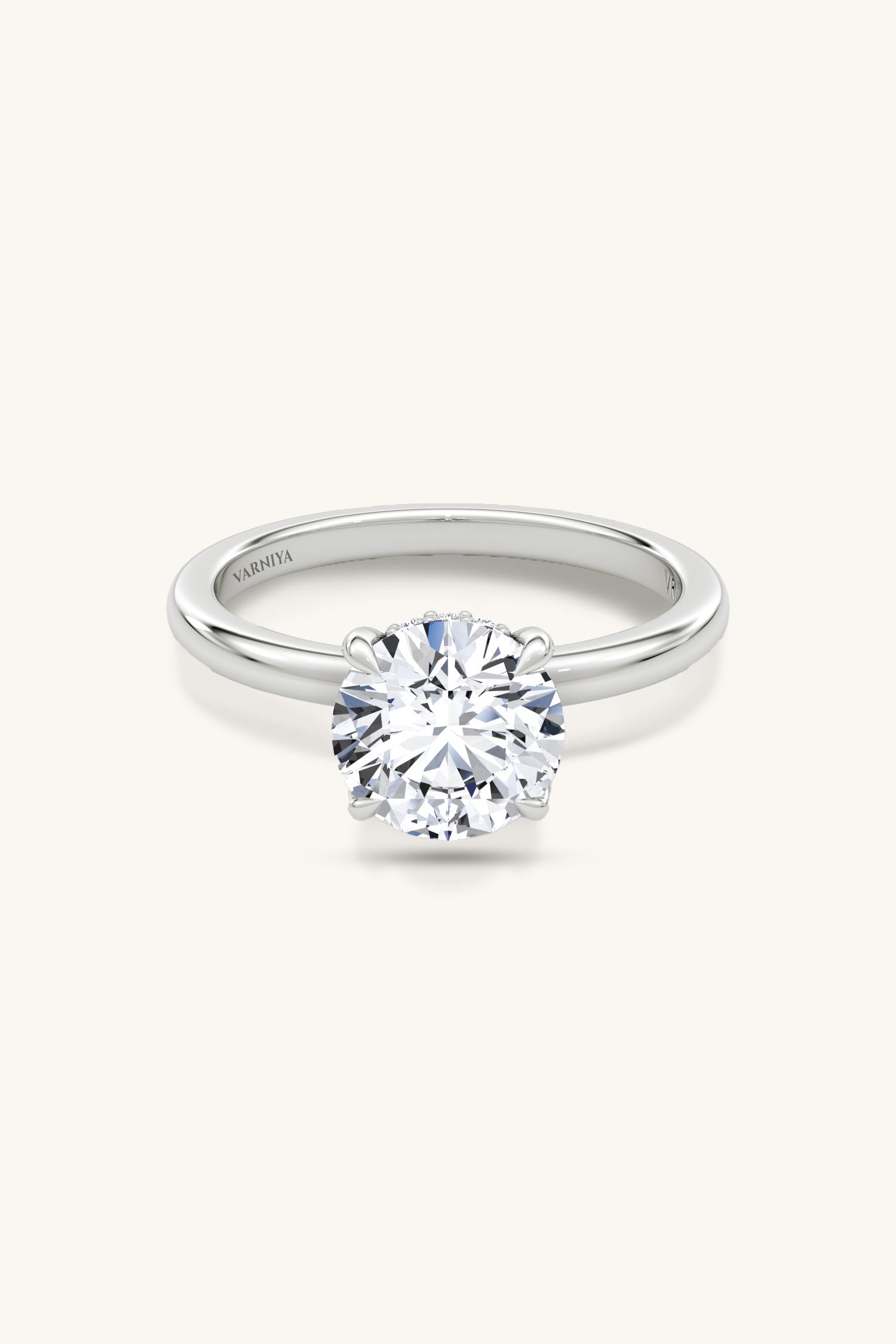 Bella Luna Halo Round Brilliant Solitaire Ring