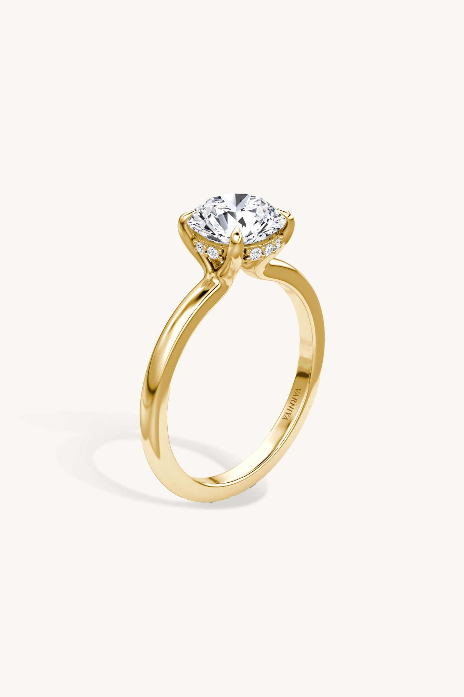 Bella Luna Halo with 2 Carat Round Brilliant Solitaire Ring