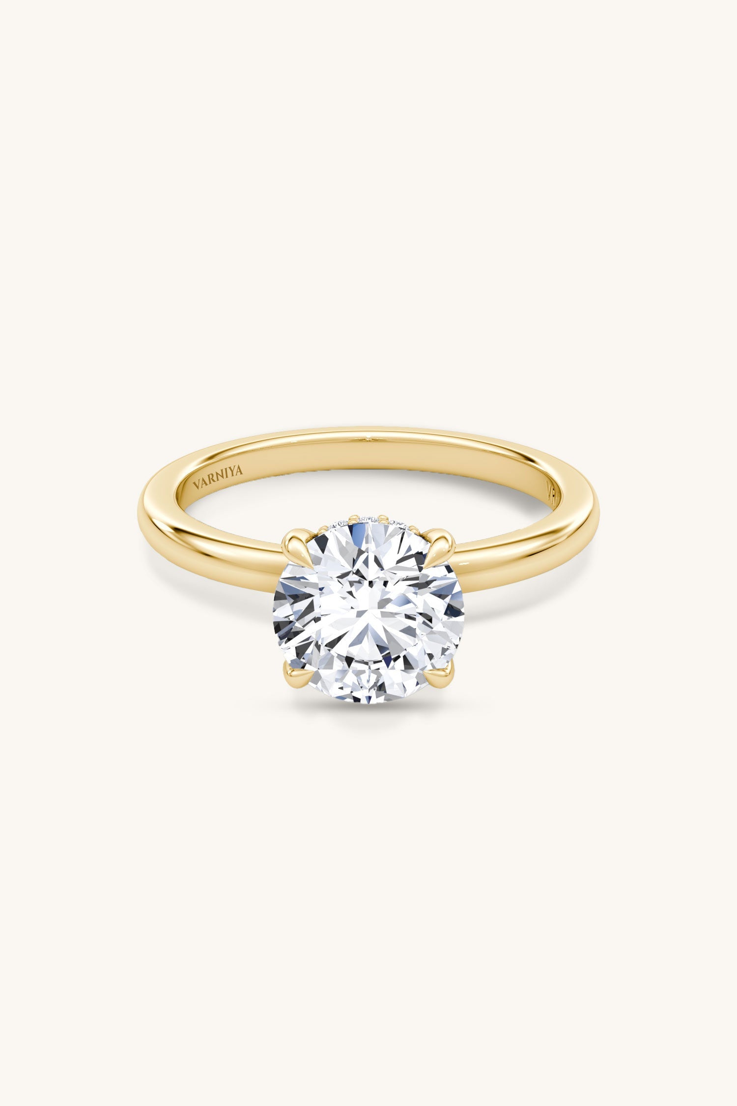 Bella Luna Halo Round Brilliant Solitaire Ring