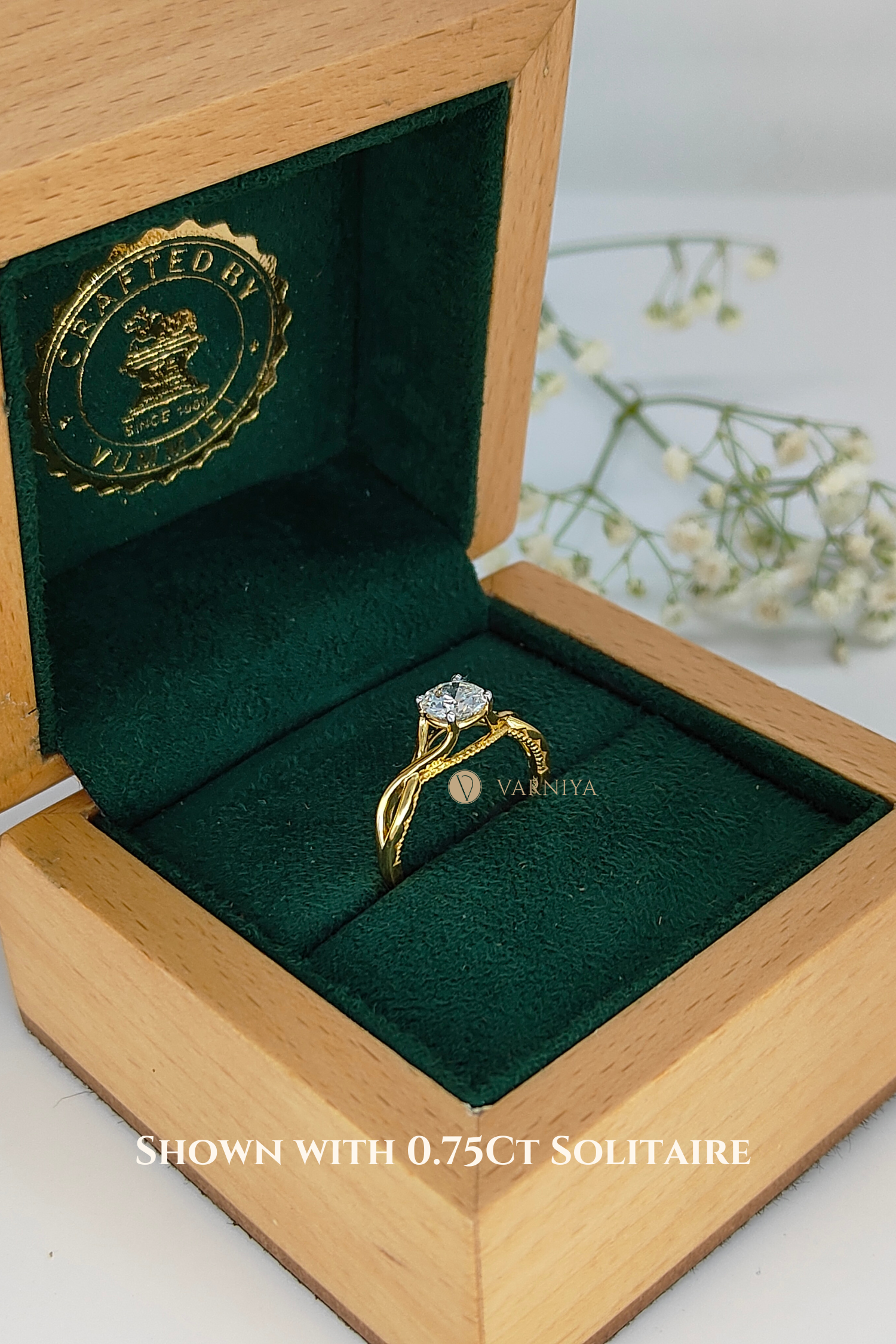 Sirena Ring with Round Brilliant Solitaire