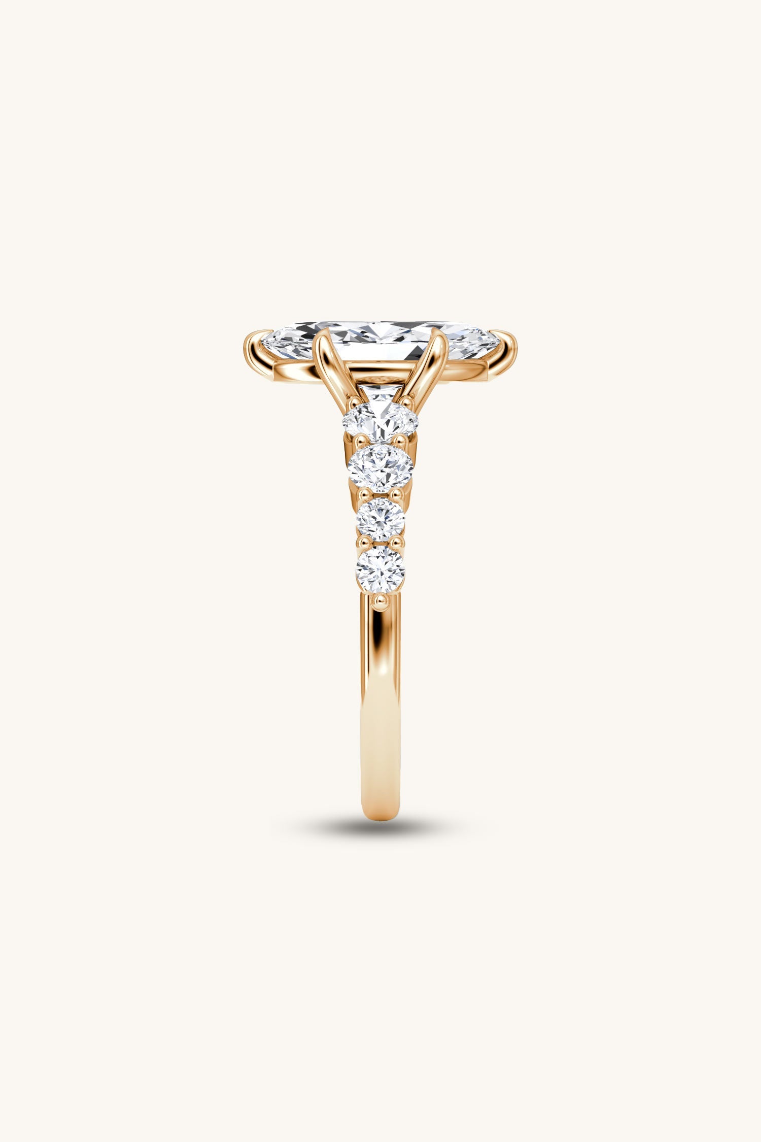 Cielo Marquise Solitaire Pavé Ring