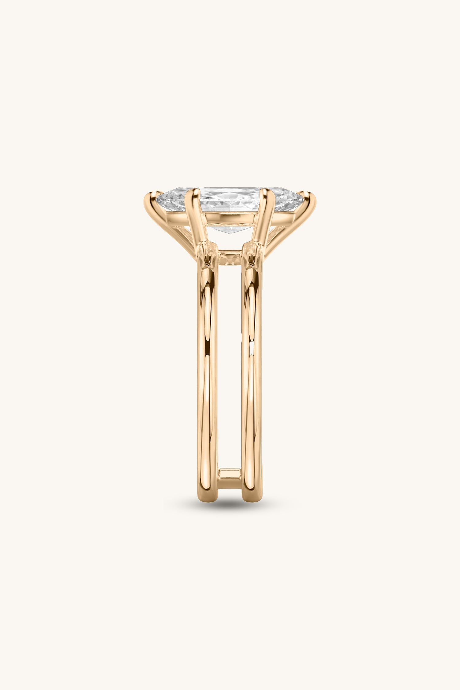 Bicephal Marquise Solitaire Ring