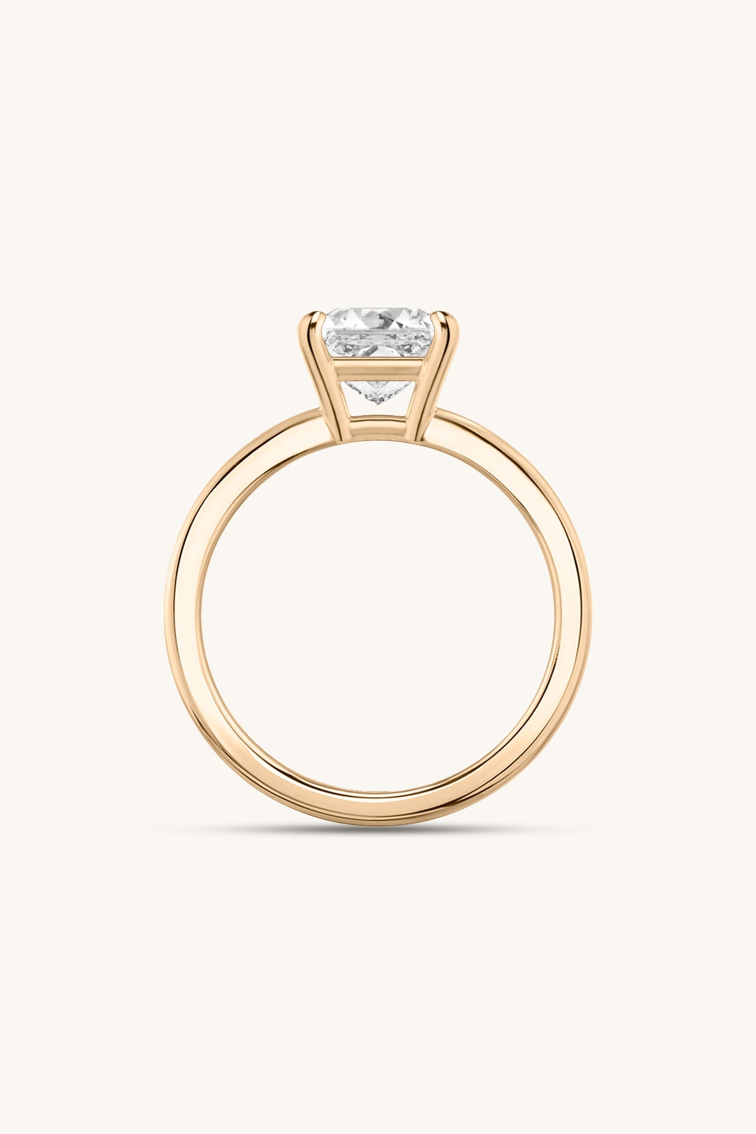 Bicephal Princess Solitaire Ring